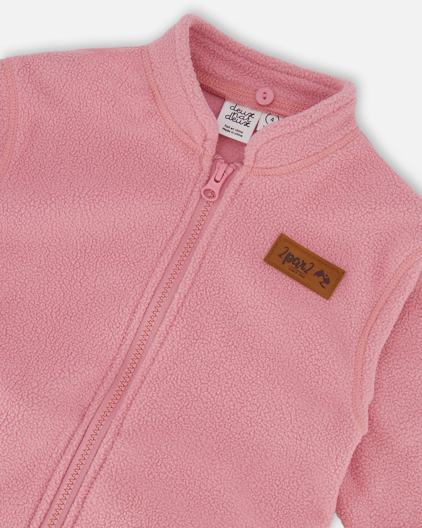 3-In-1 Mid-Season Outerwear Set With Printed Jacket Light Pink And Beige Pant - Image 7