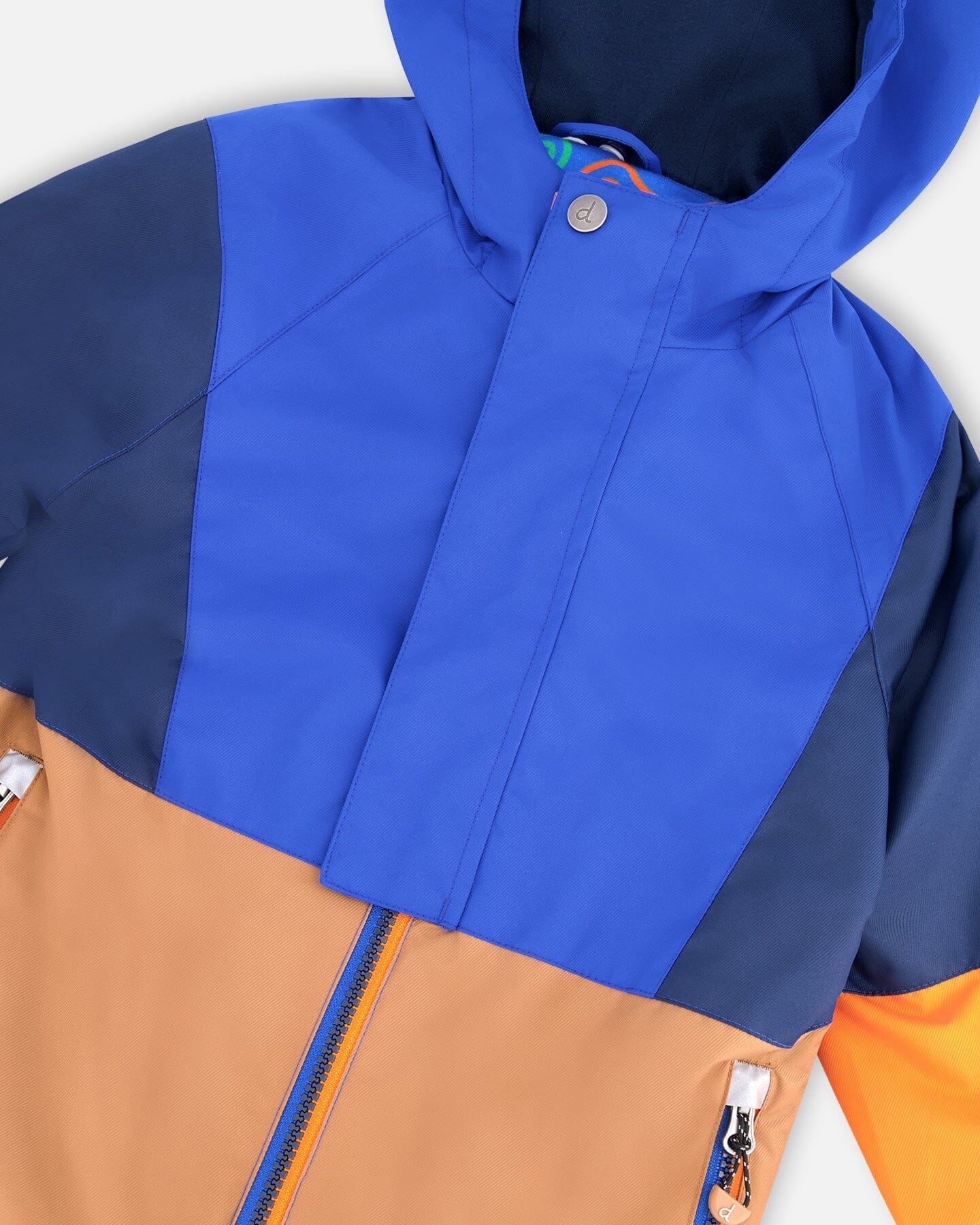 3-In-1 Two-Piece Mid-Season Outerwear Set Blue Colorblock - Image 6