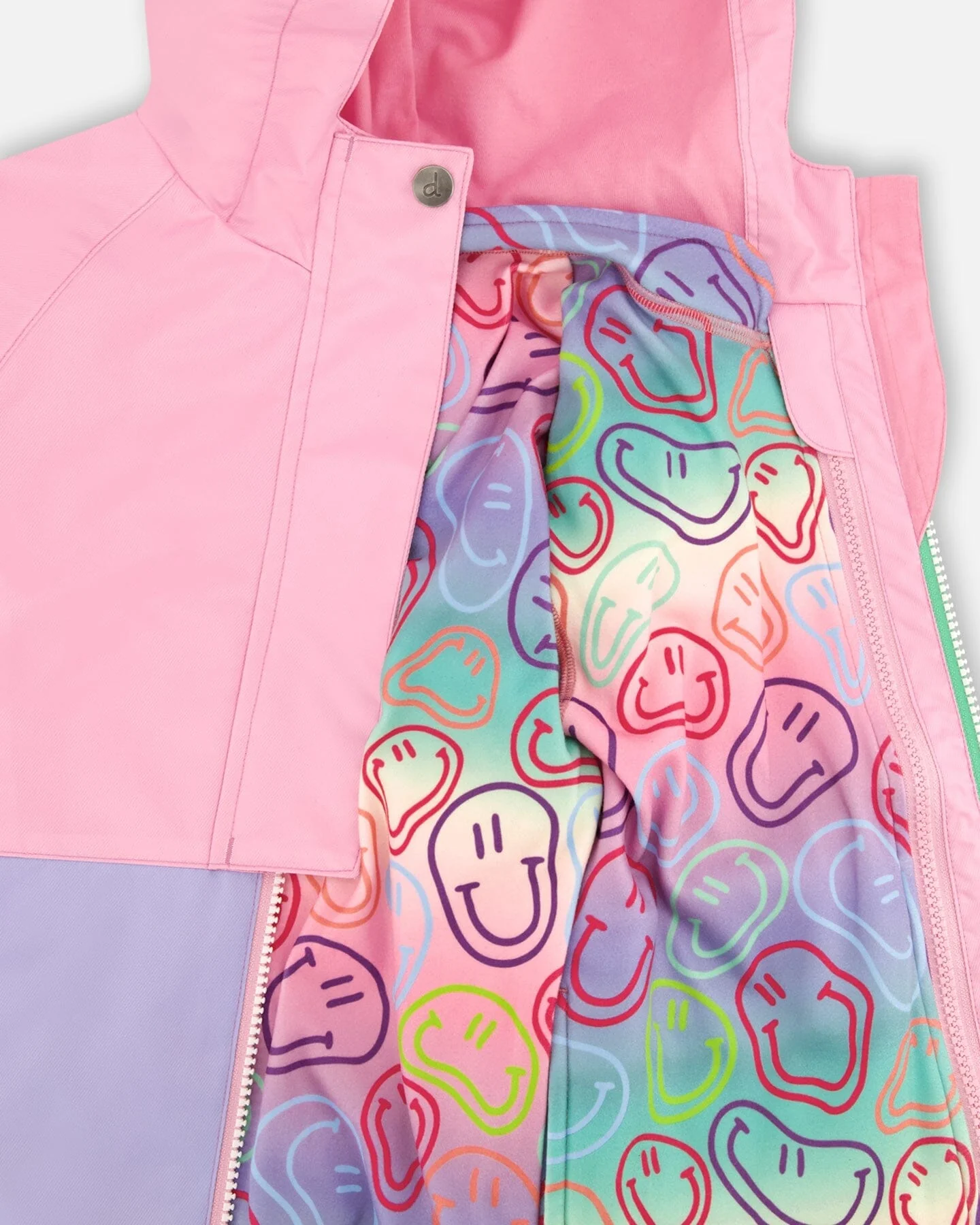 3-In-1 Two-Piece Mid-Season Outerwear Set Pink Colorblock - Image 8