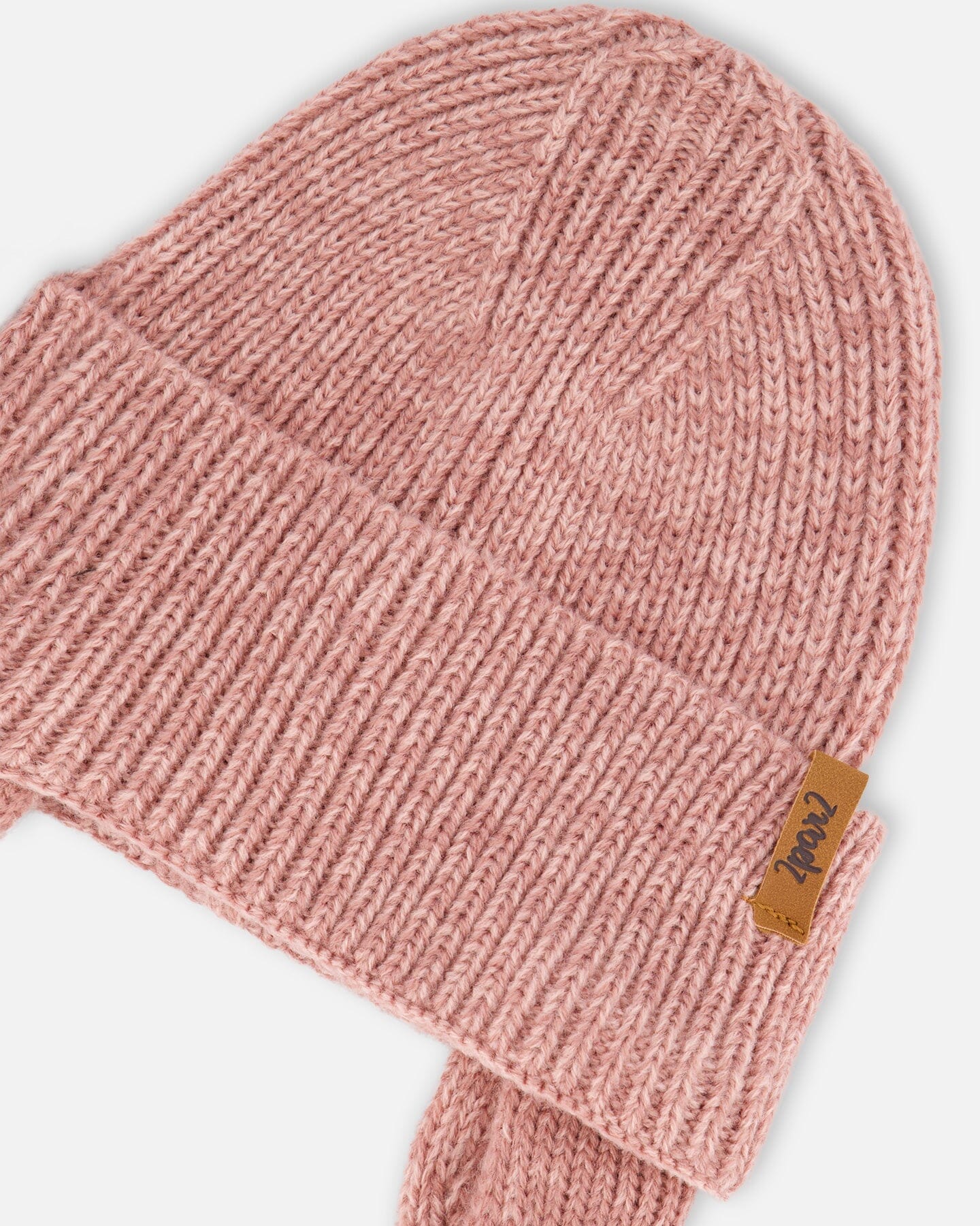 Baby Mid-Season Knit Hat Dusty Pink - Image 3