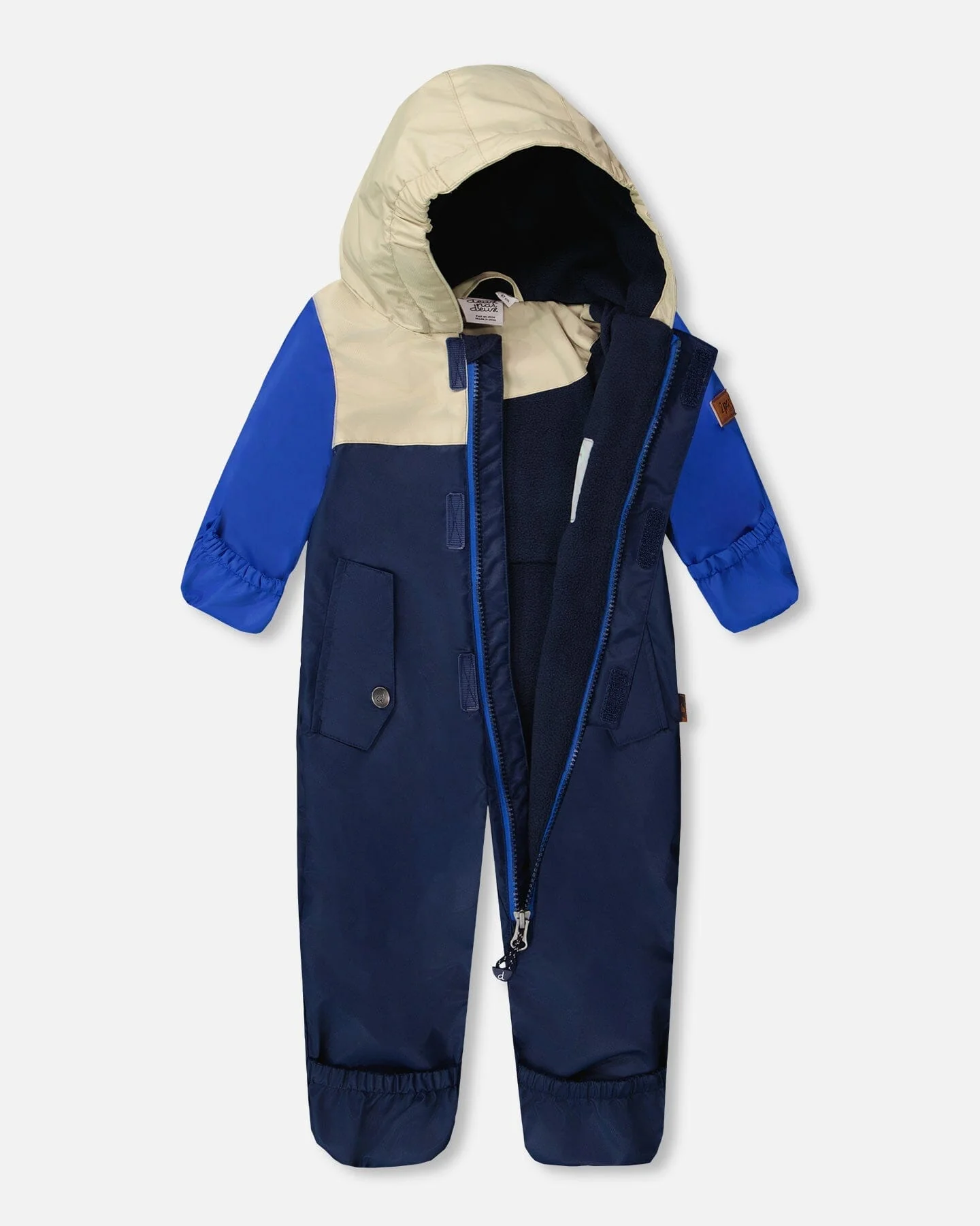 Baby Mid-Season One-Piece Outerwear With Hat Beige - Image 2