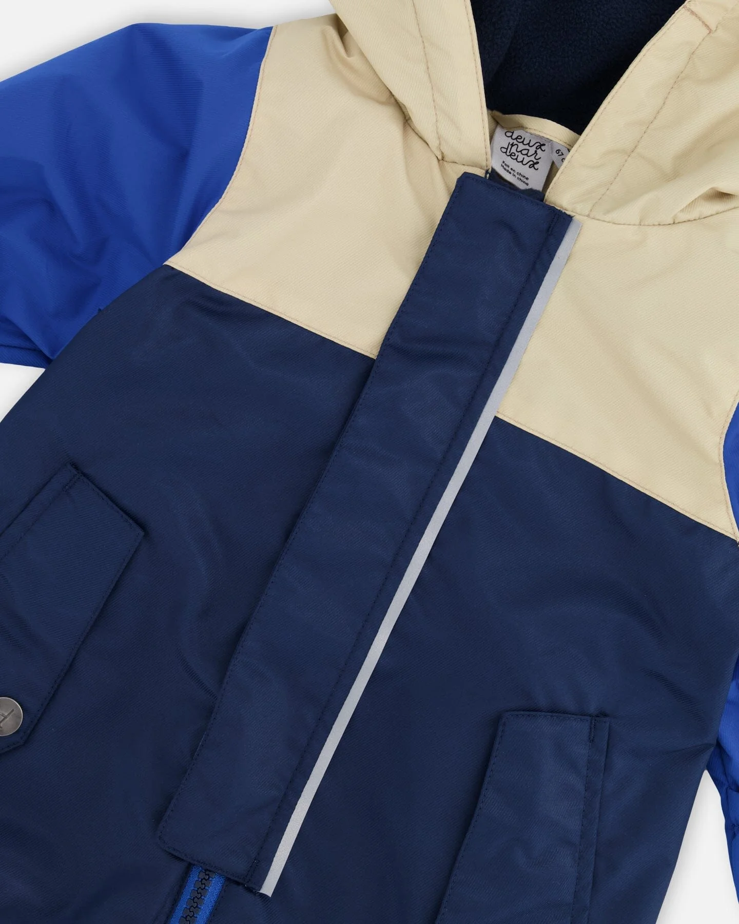 Baby Mid-Season One-Piece Outerwear With Hat Beige - Image 4