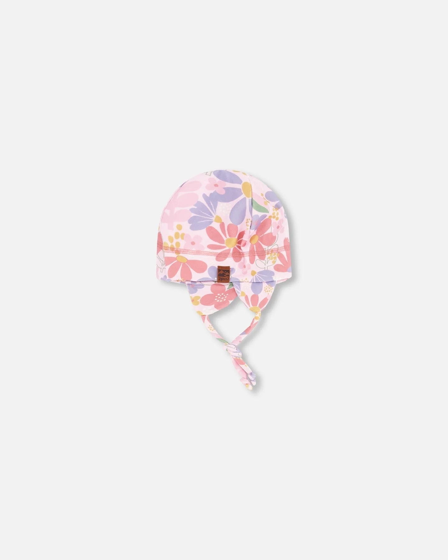 Baby Mid-Season One-Piece Outerwear With Hat Pink Flower Print - Image 7