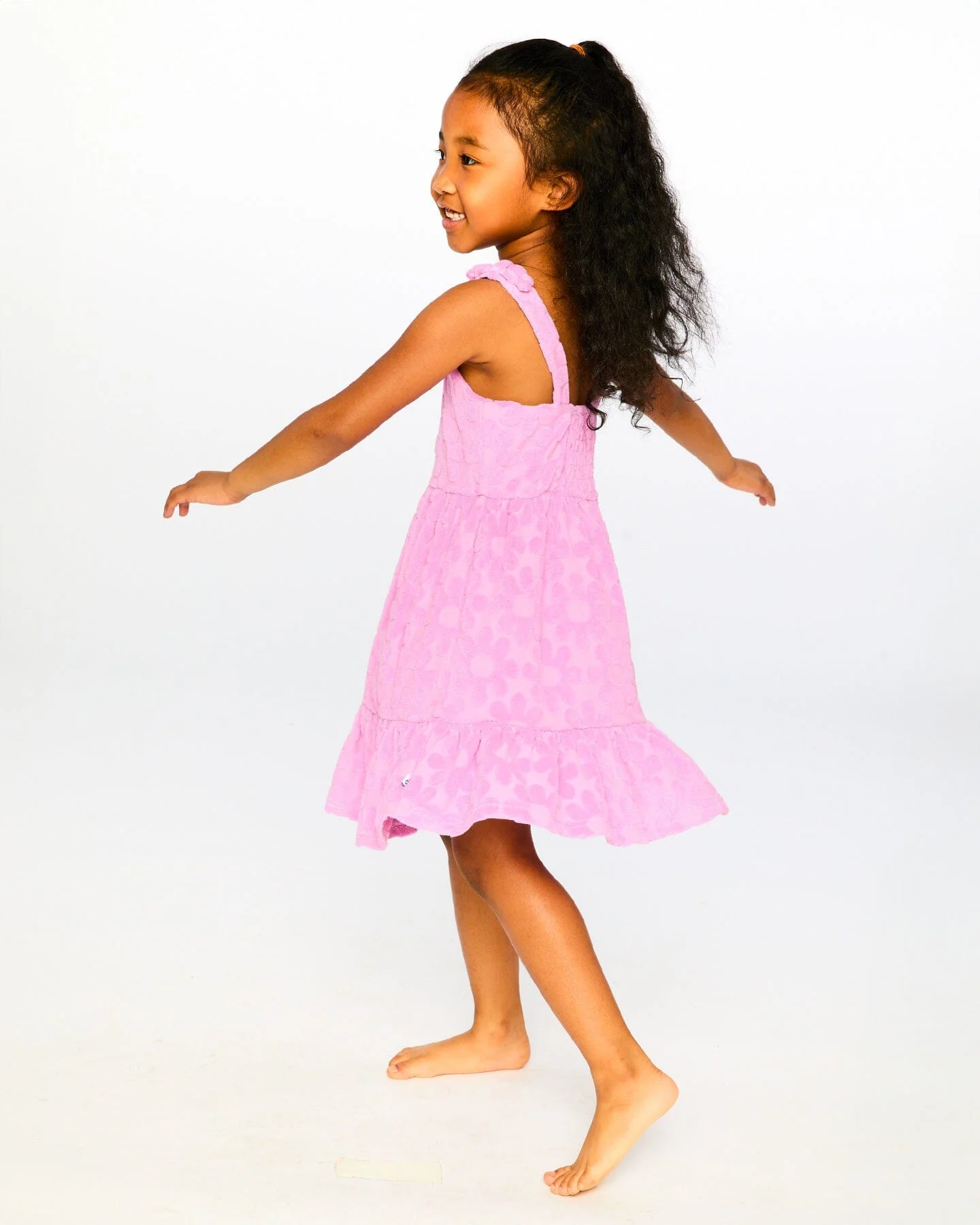 Beach Cover-Up Dress Pink - Image 3