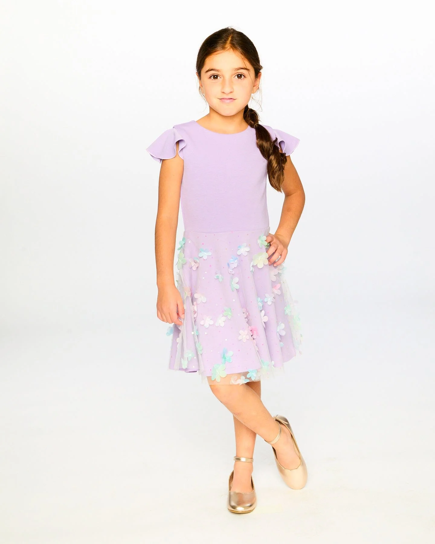 Bi-Material Dress Mauve - Image 2