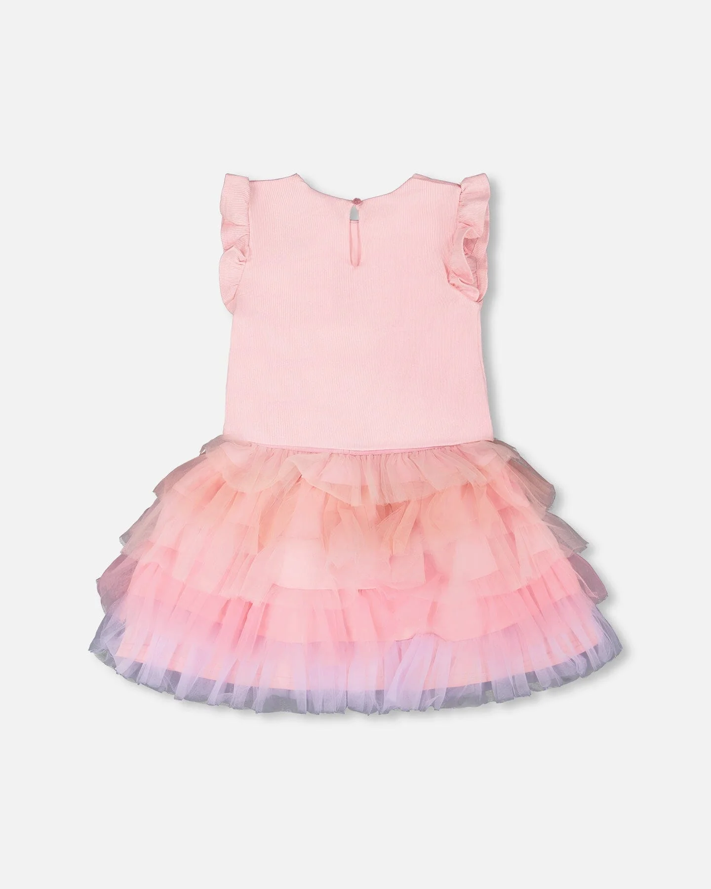 Bi-Material Dress Pale Pink - Image 3
