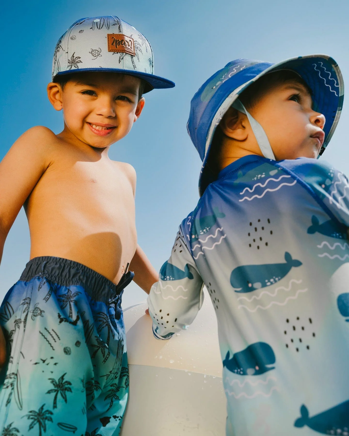 Boardshorts Blue Beach Print - Image 2