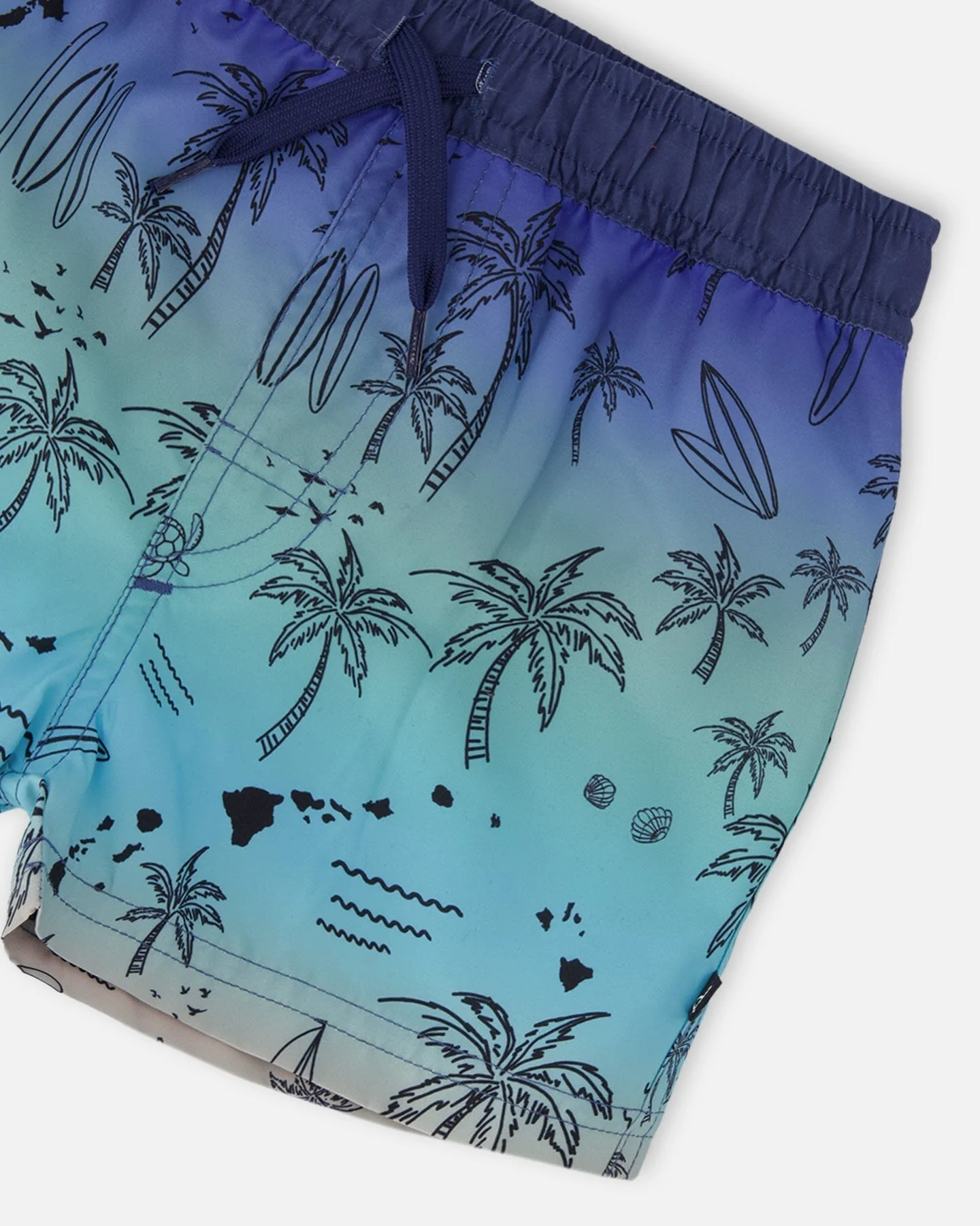 Boardshorts Blue Beach Print - Image 5