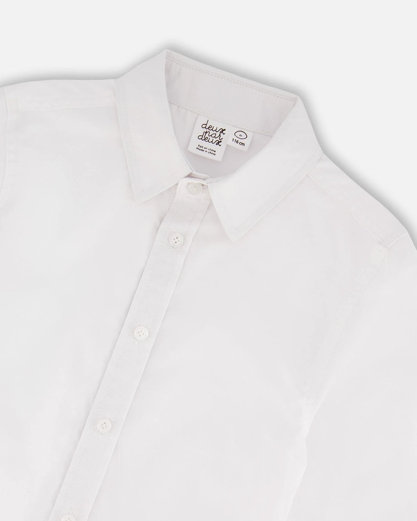 Button Down Long Sleeve Shirt White - Image 4
