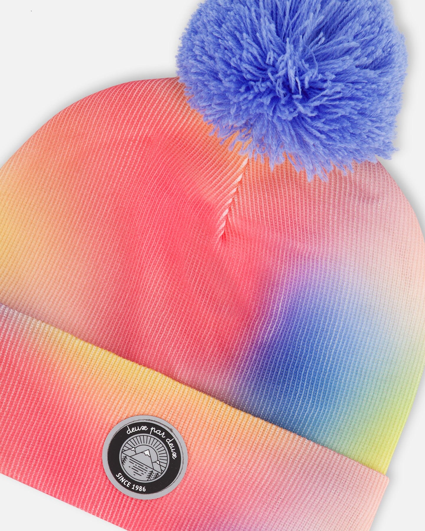 Cable Knit Hat Printed Watercolor Multicolor - Image 4