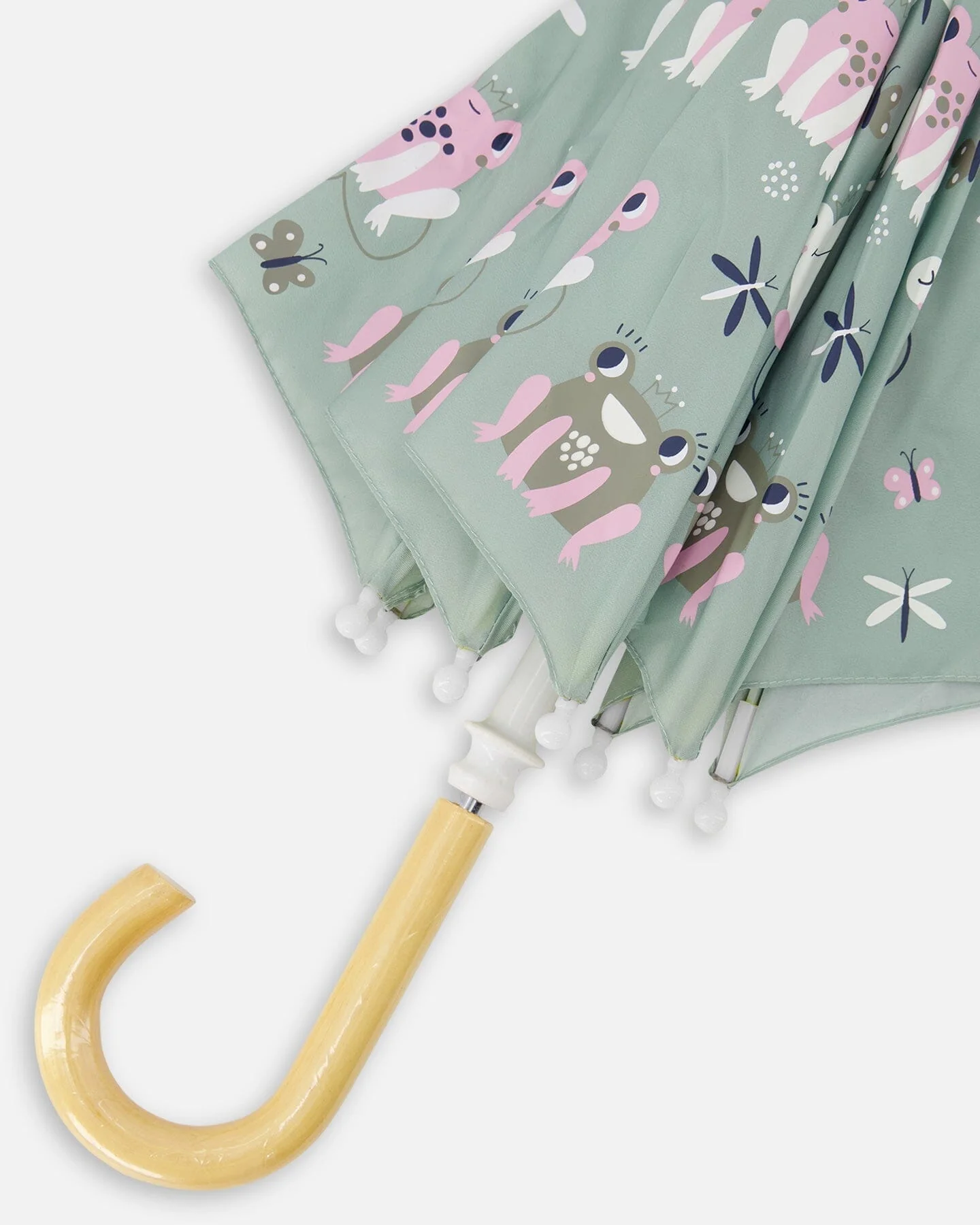 Color-Changing Umbrella Green Frog Print - Image 4
