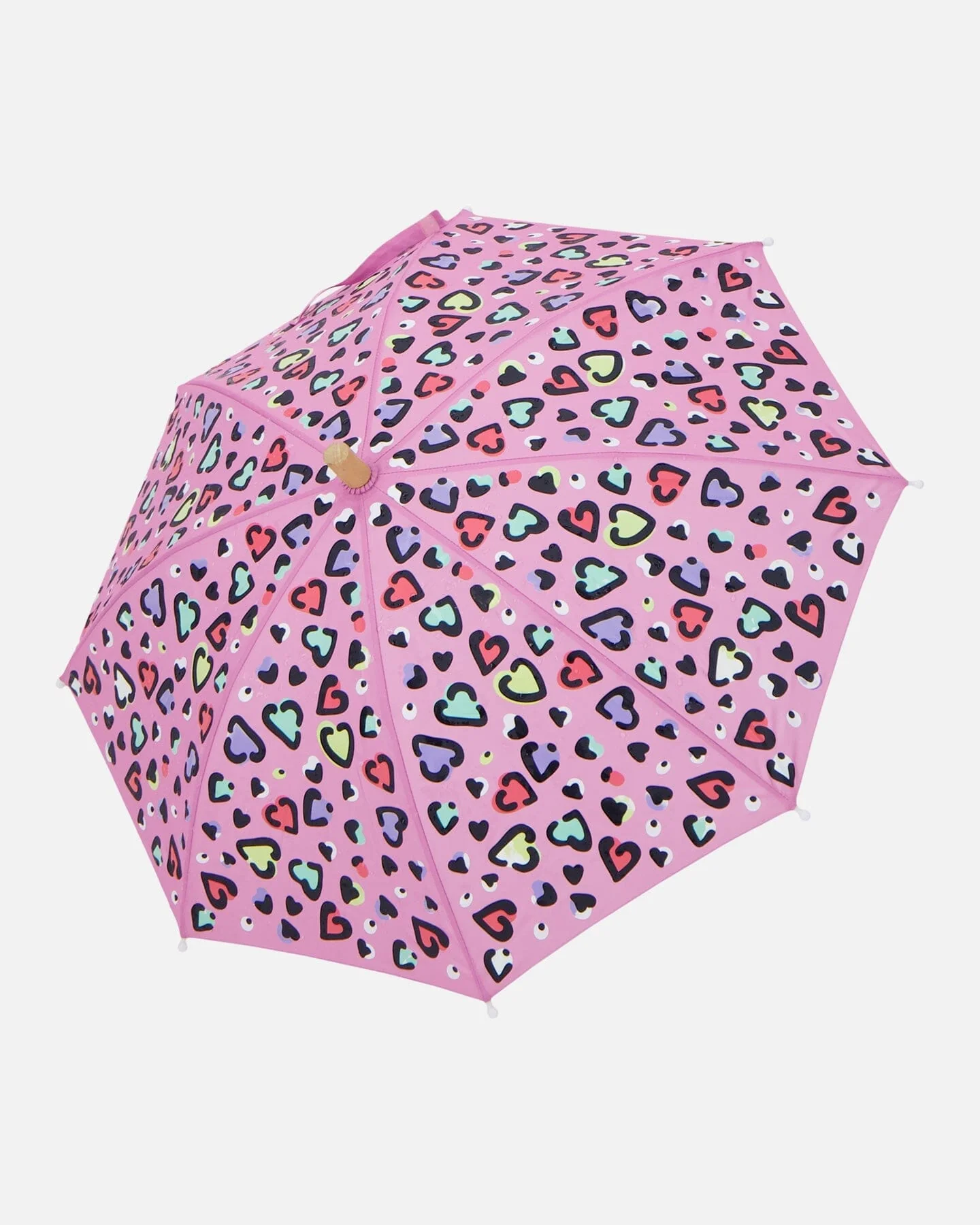 Color-Changing Umbrella Pink Hearts Print - Image 6