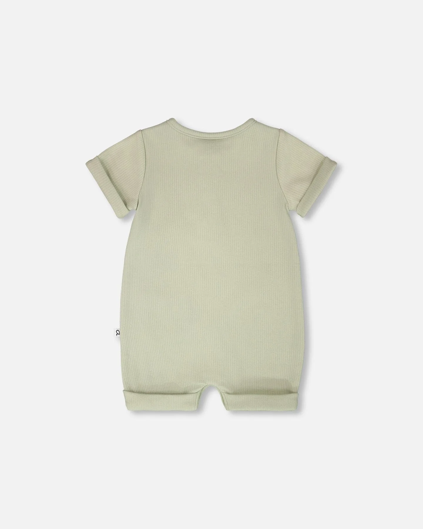 Cotton Rib Romper Sage Green - Image 3