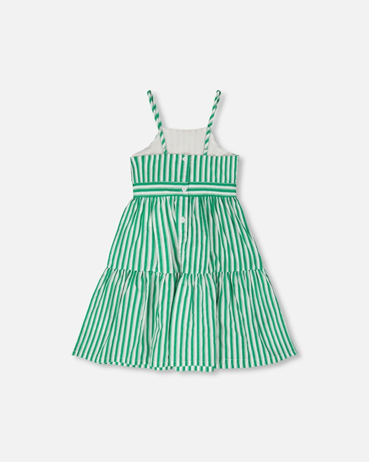 Cotton Sundress Green Stripes - Image 2
