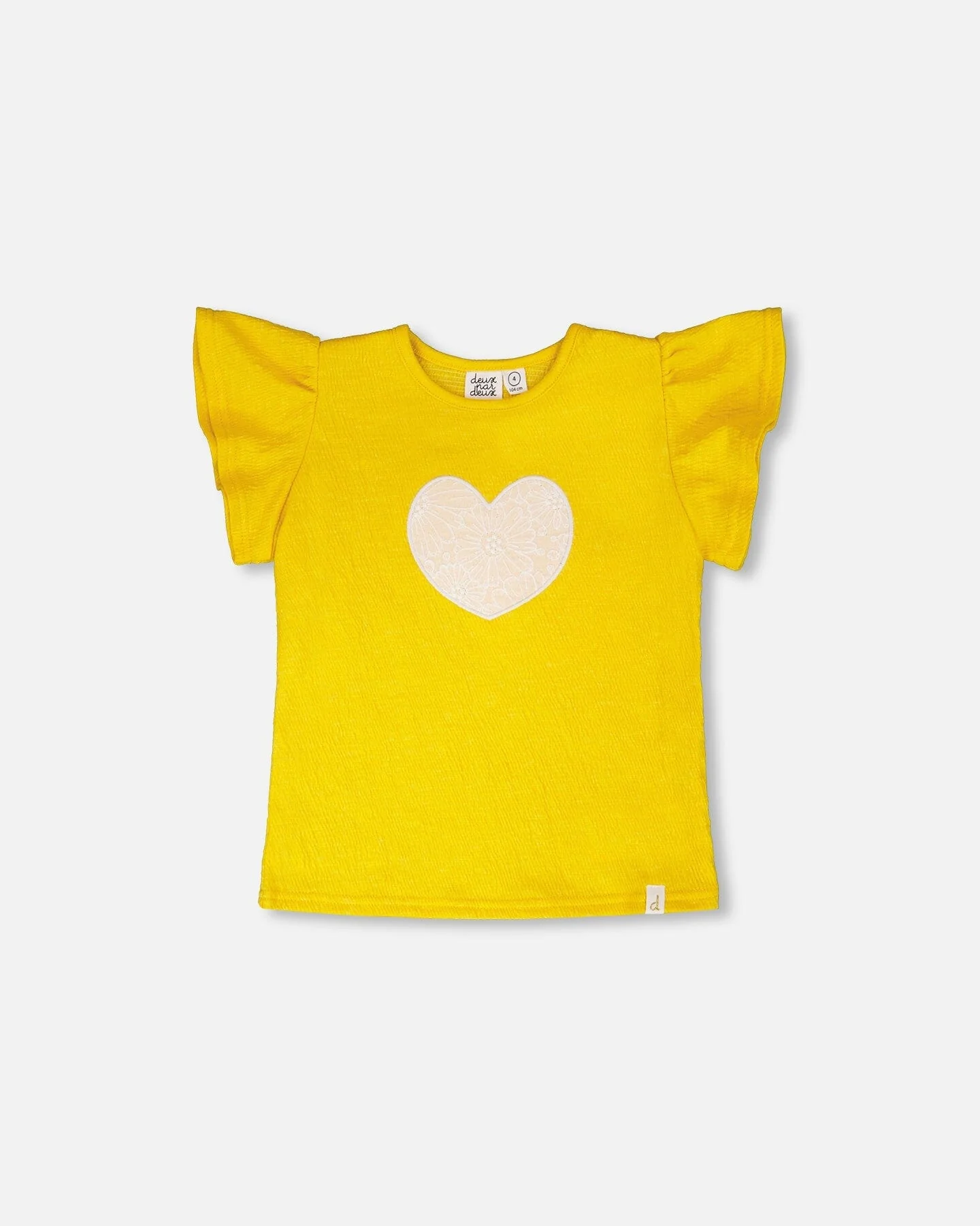 Crinkle Jersey Top Yellow