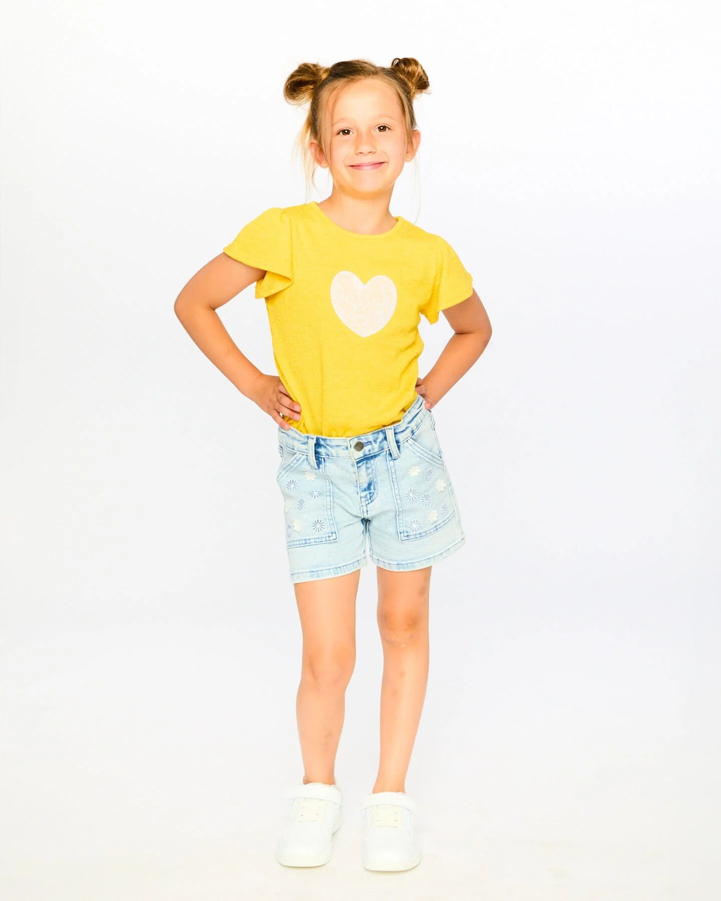 Crinkle Jersey Top Yellow - Image 2