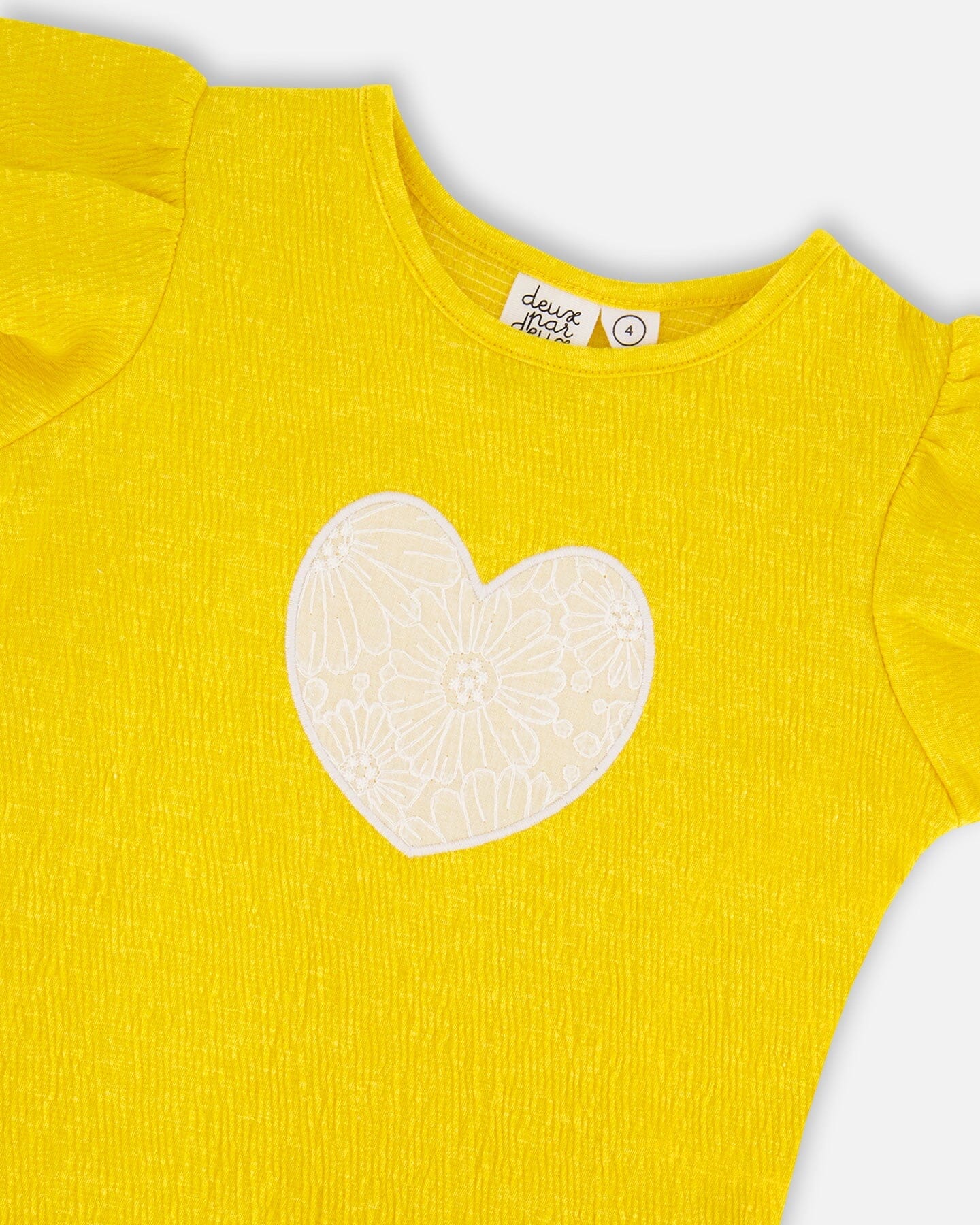 Crinkle Jersey Top Yellow - Image 4