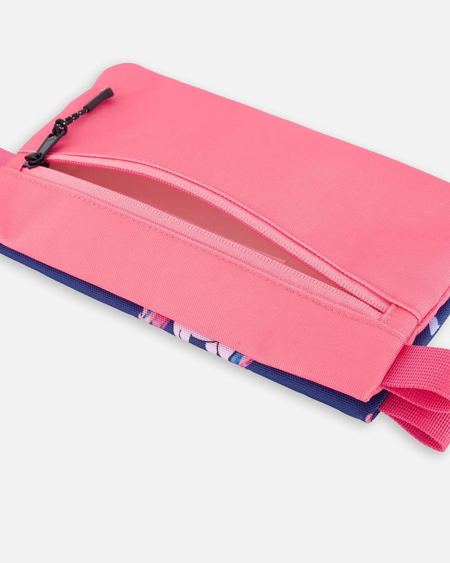 Double Pencil Case Navy Unicorn Print - Image 4