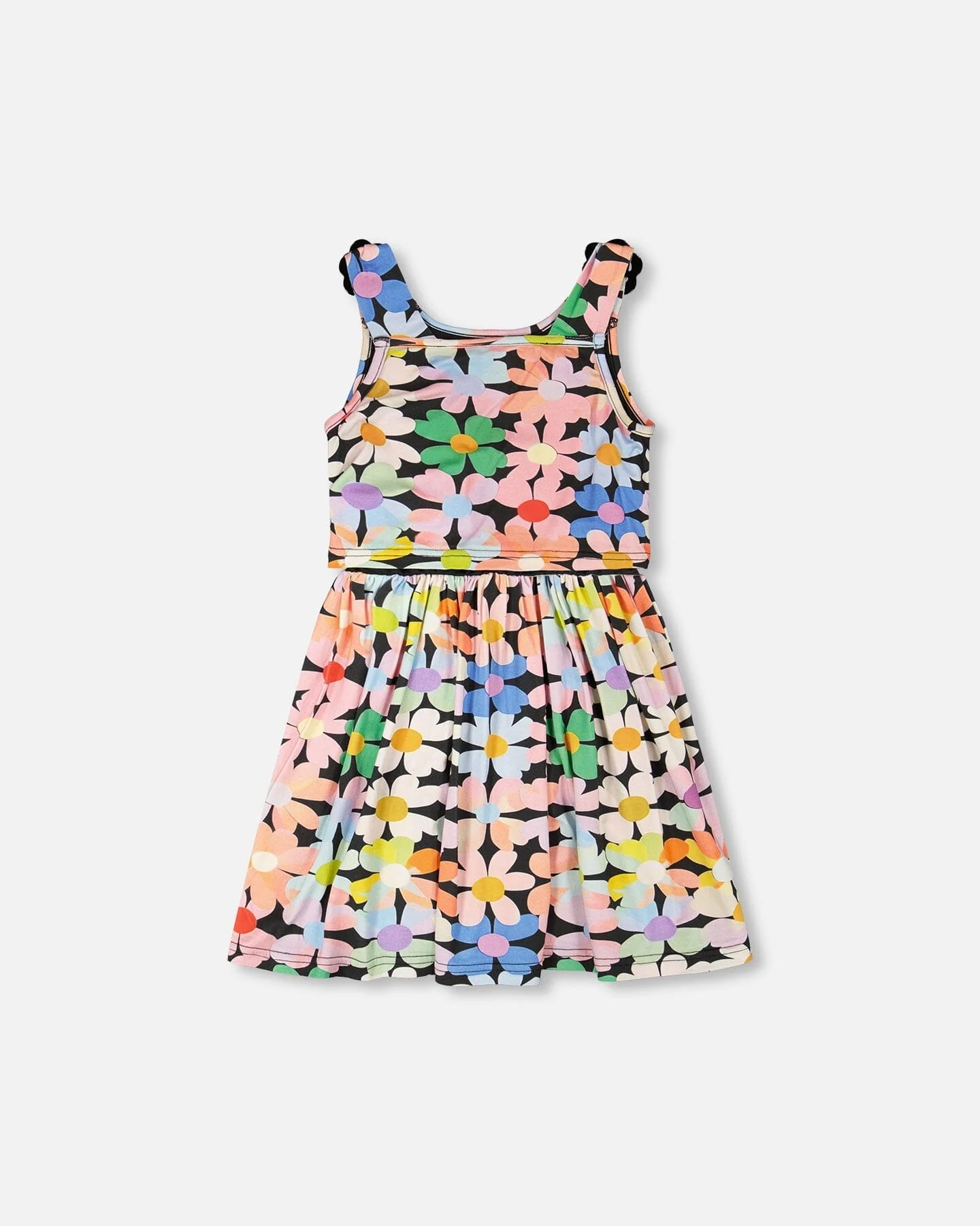 Dress Black Printed Flowers - Image 3