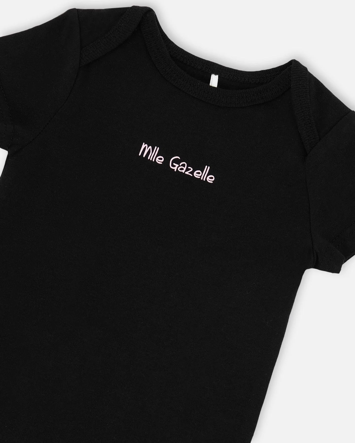 Evolutive Organic Cotton Jersey Onesie Black - Image 4