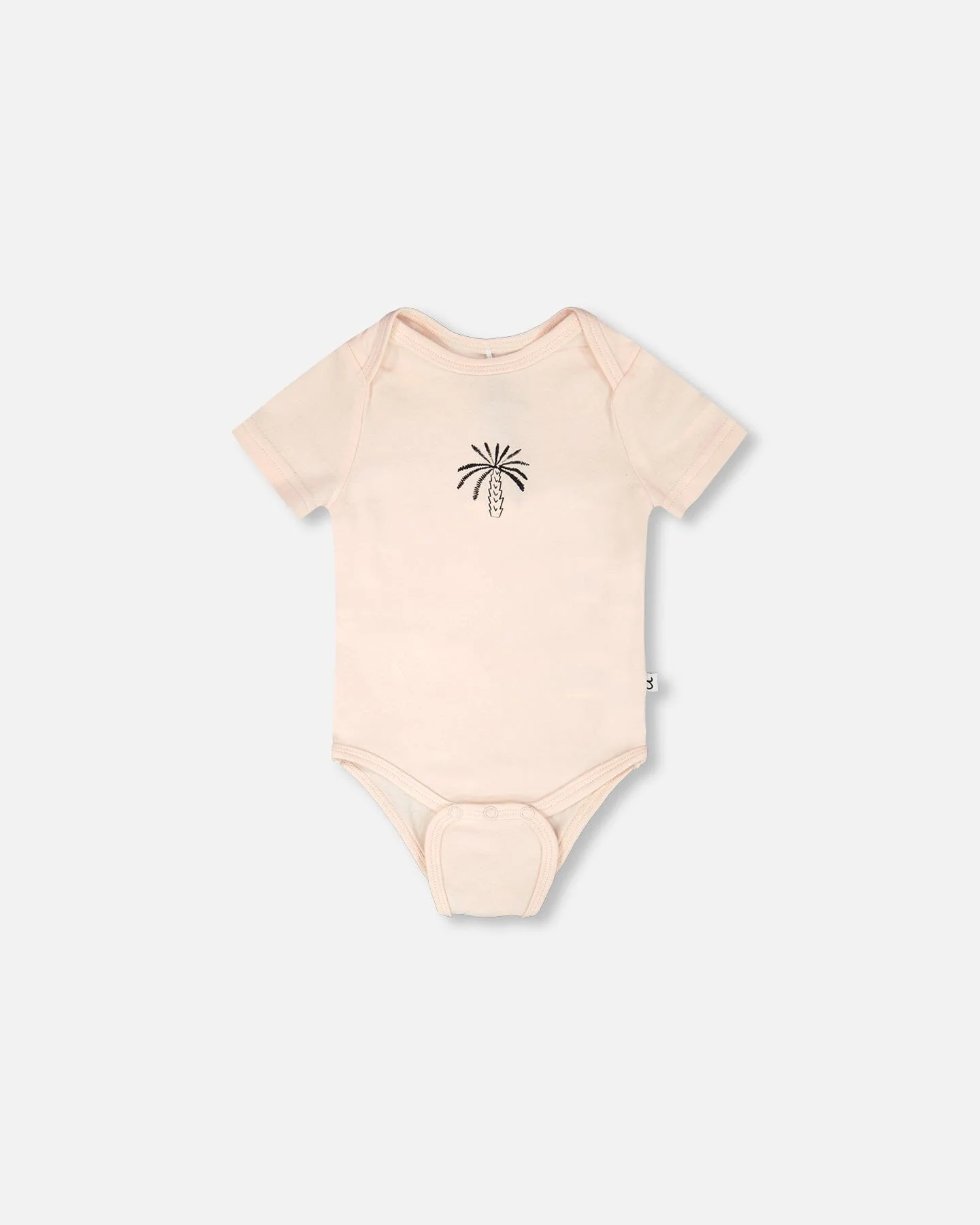 Evolutive Organic Cotton Jersey Onesie Peach - Image 2
