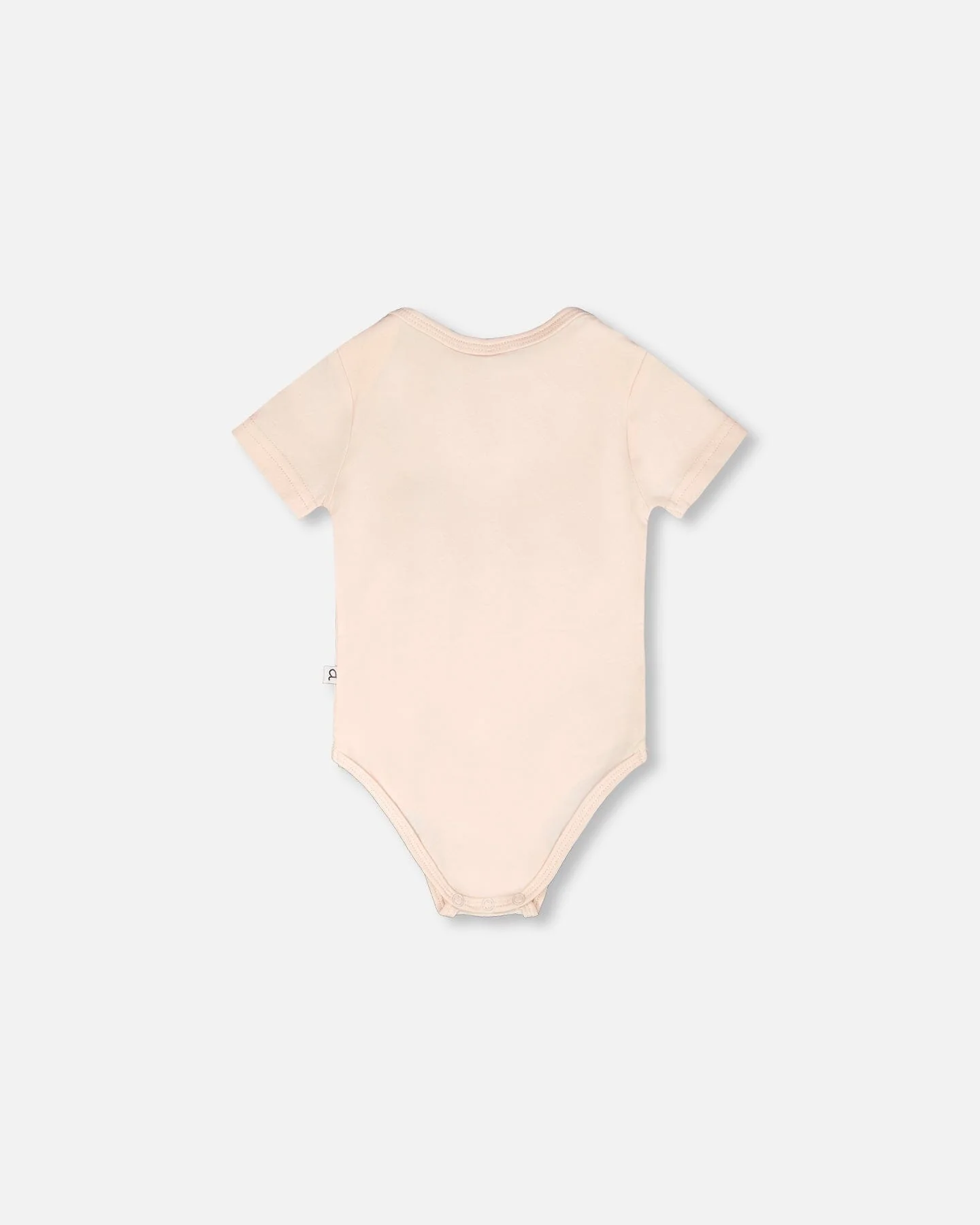 Evolutive Organic Cotton Jersey Onesie Peach - Image 3