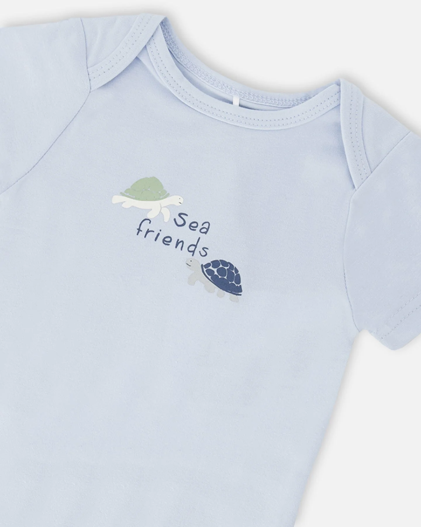 Evolutive Organic Cotton Jersey Onesie Sky Blue - Image 4