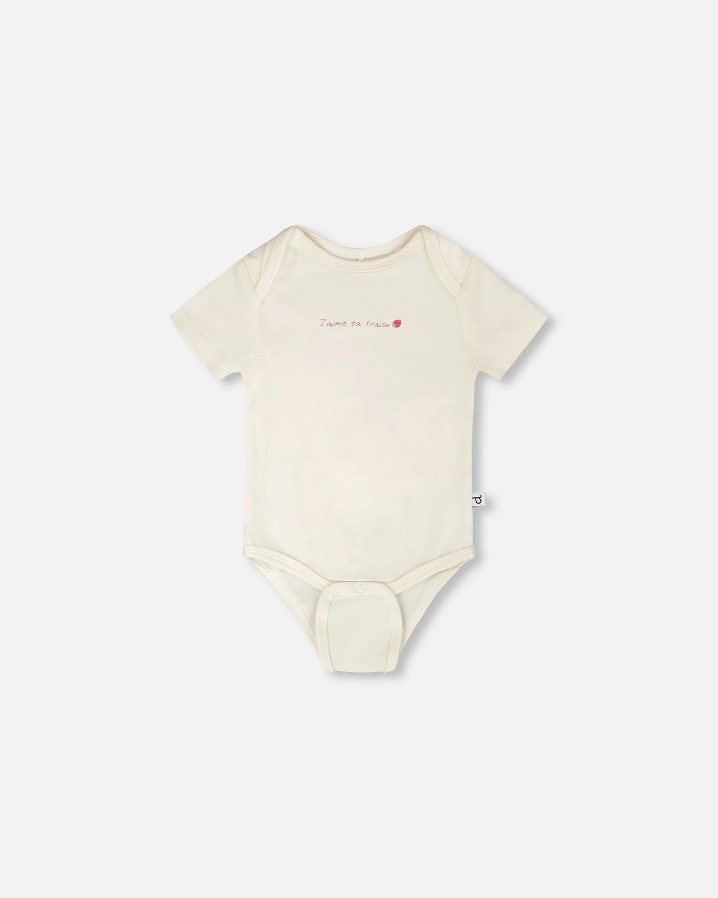 Evolutive Organic Cotton Jersey Onesie White - Image 2