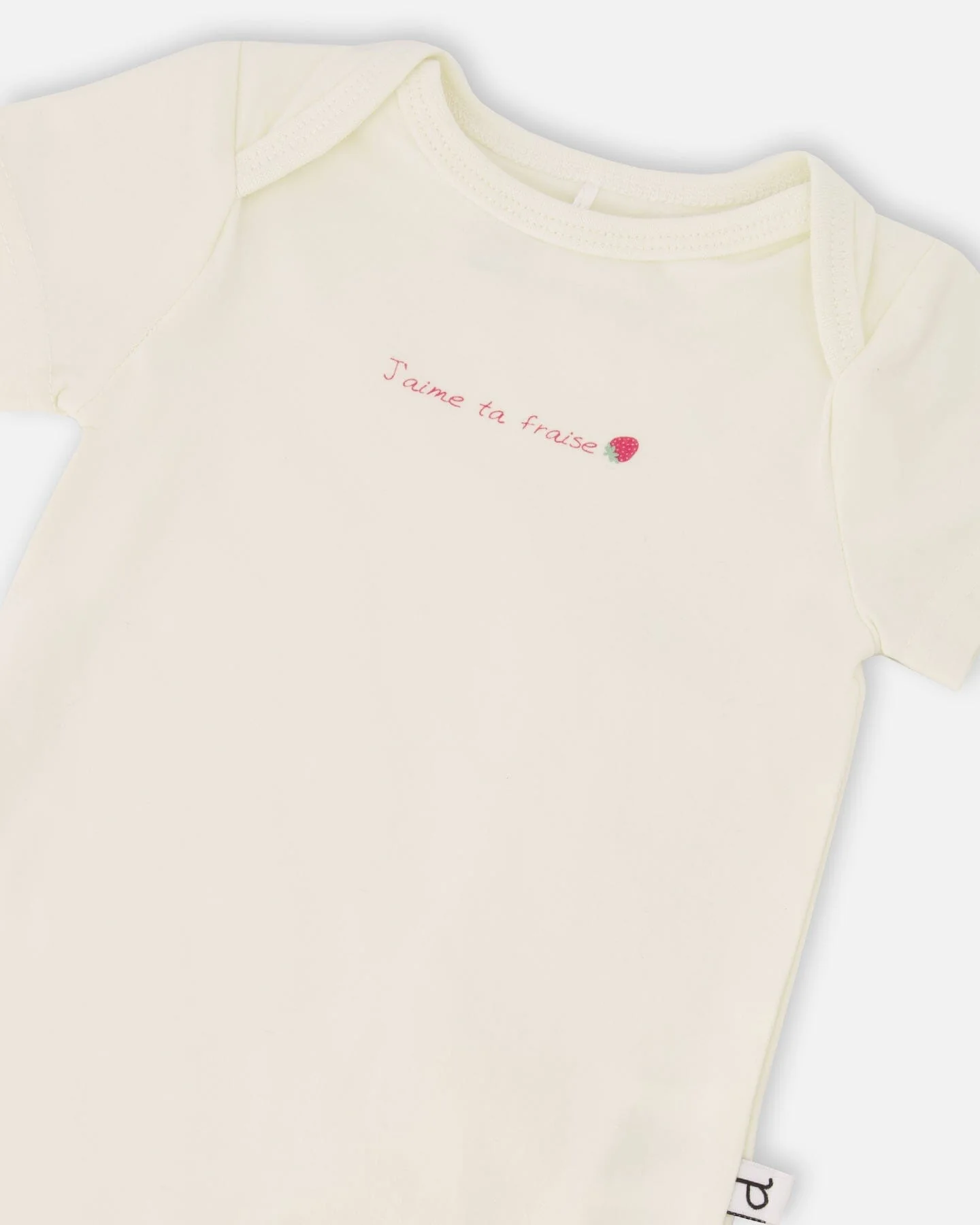 Evolutive Organic Cotton Jersey Onesie White - Image 4