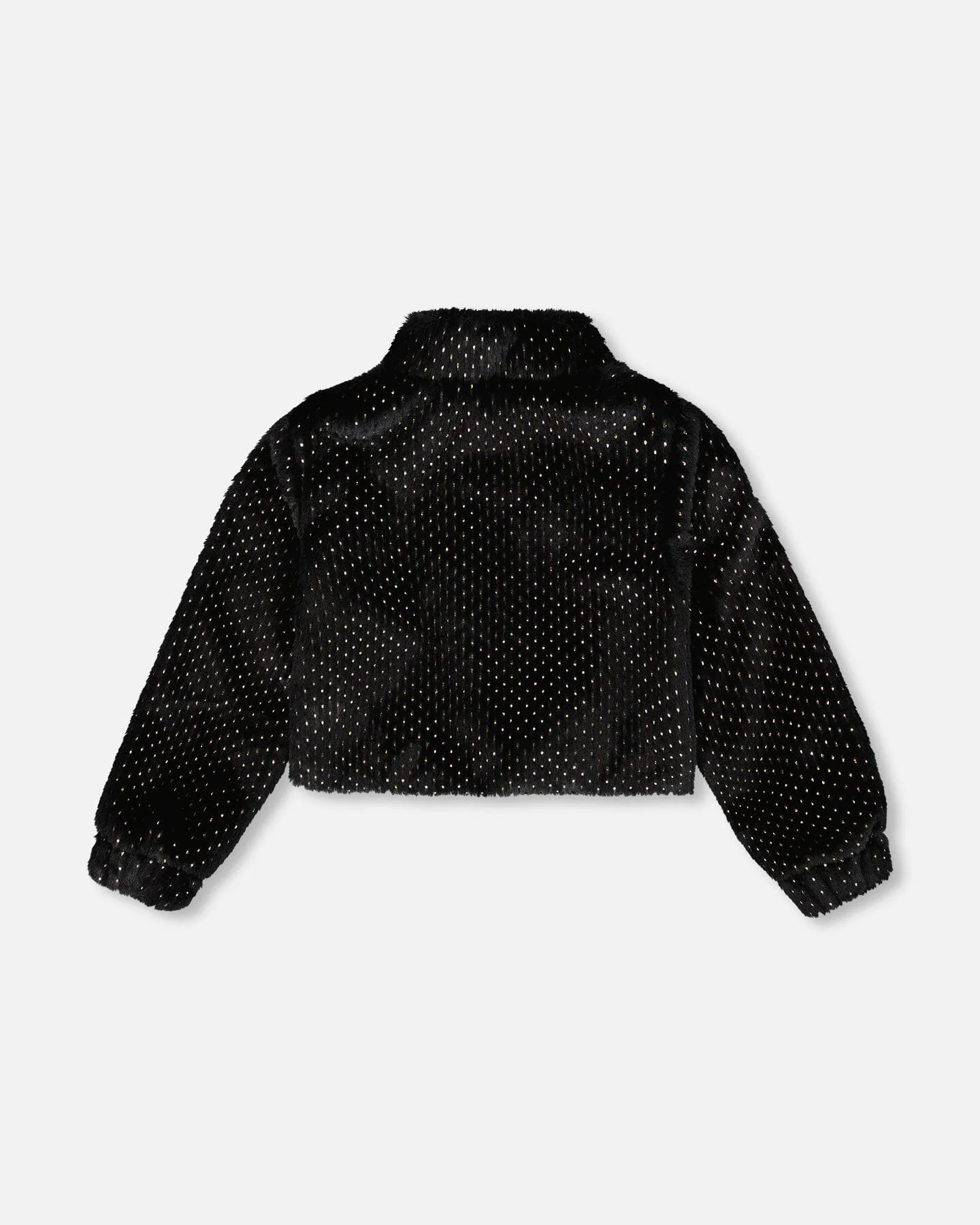 Fake Fur Short Jacket Black - Image 2