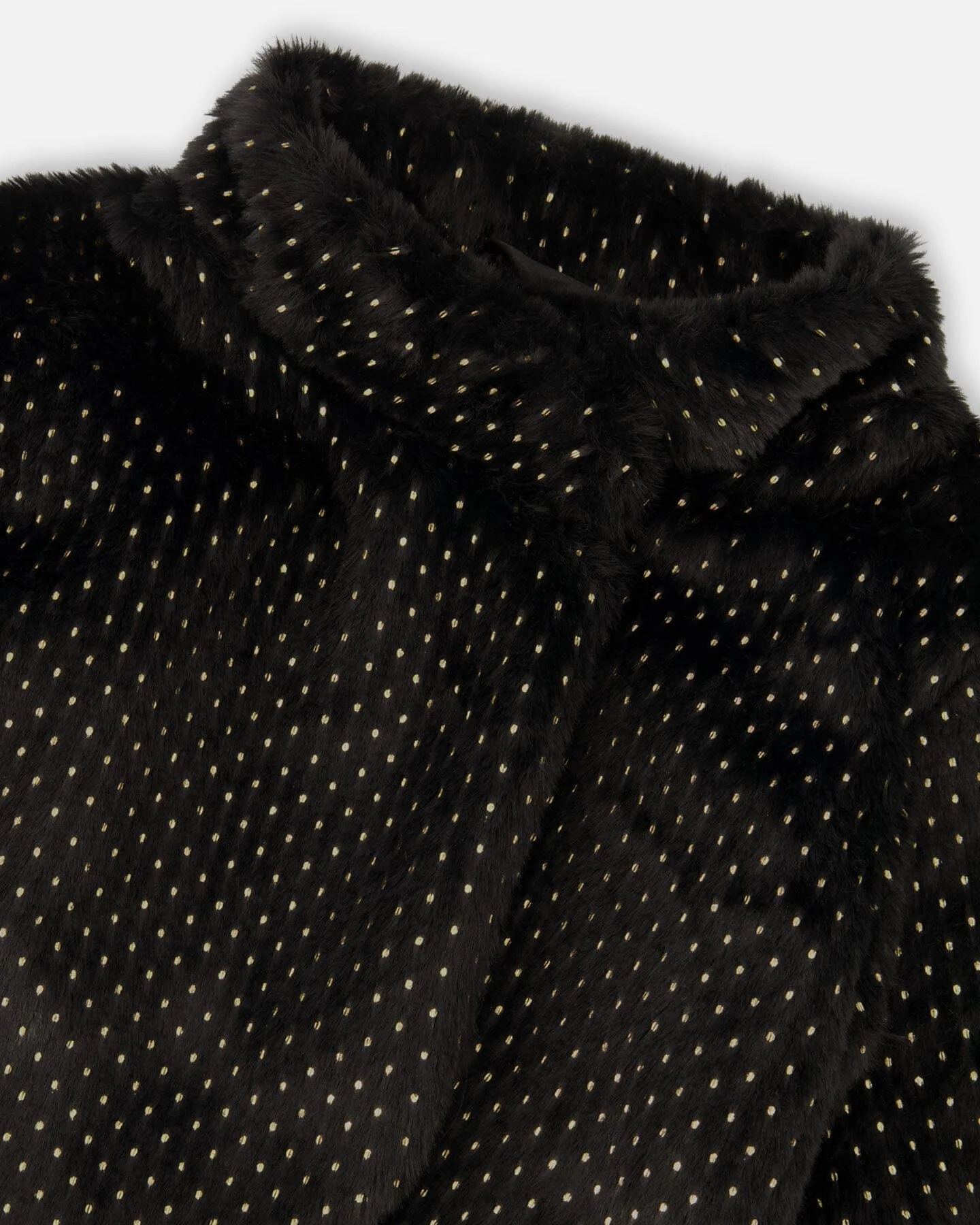 Fake Fur Short Jacket Black - Image 3