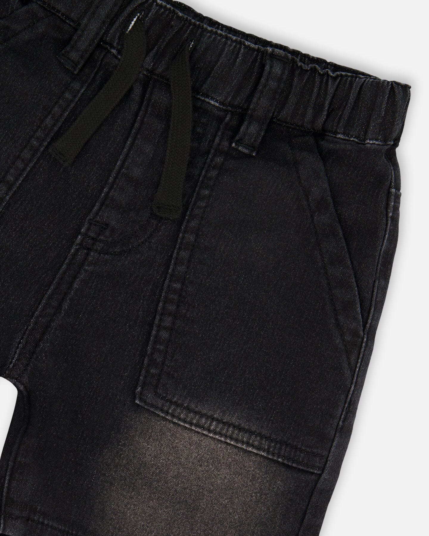 French Terry Grey Denim Shorts - Image 5
