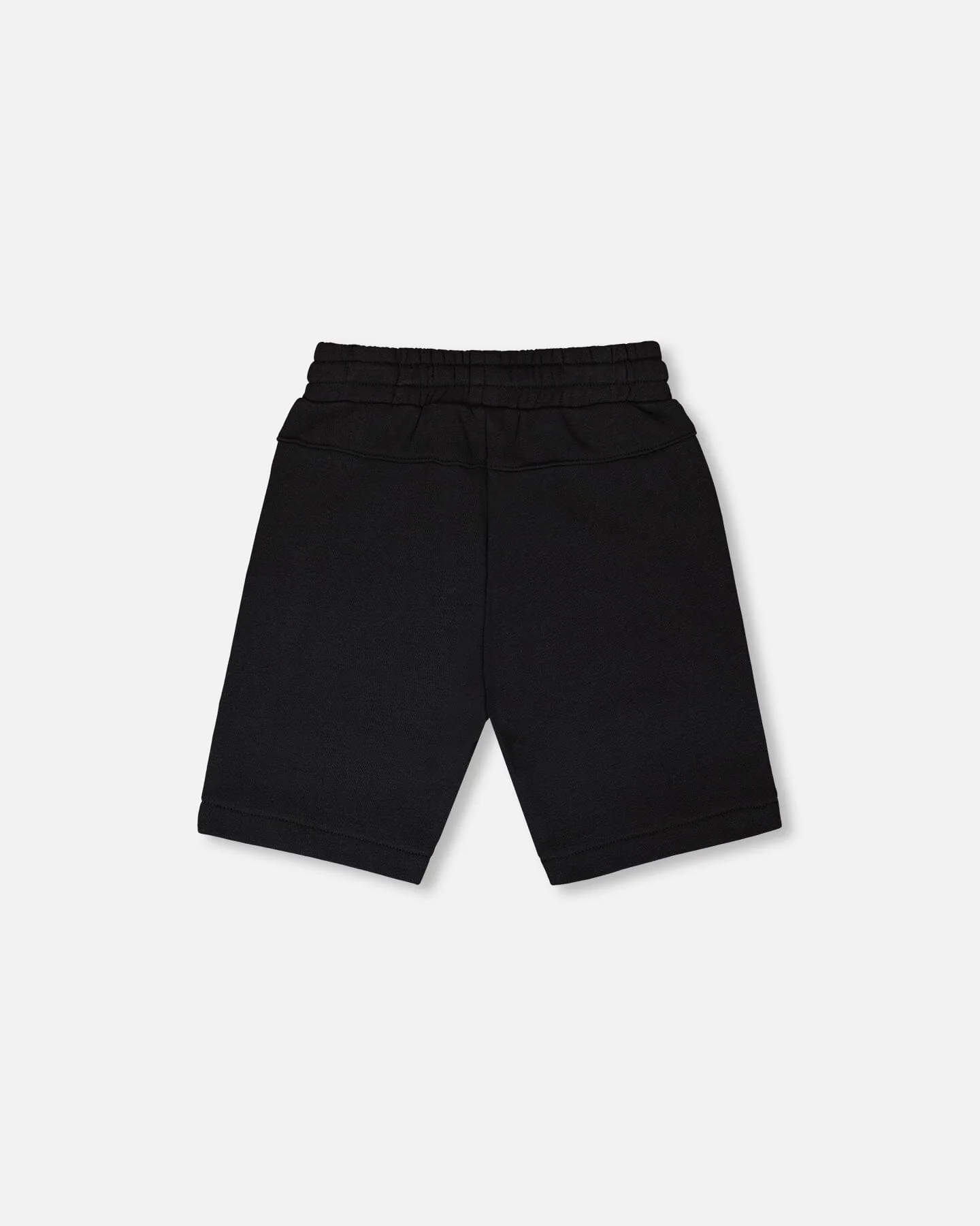 French Terry Shorts With Cross Seams Black - Image 4