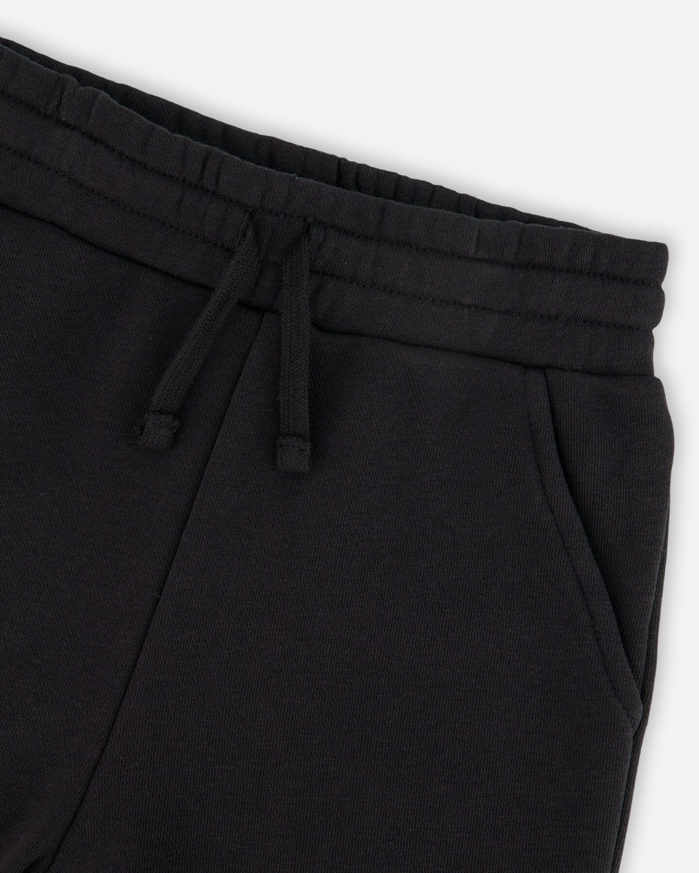 French Terry Sweatpants With Cross Seams Black - Image 4