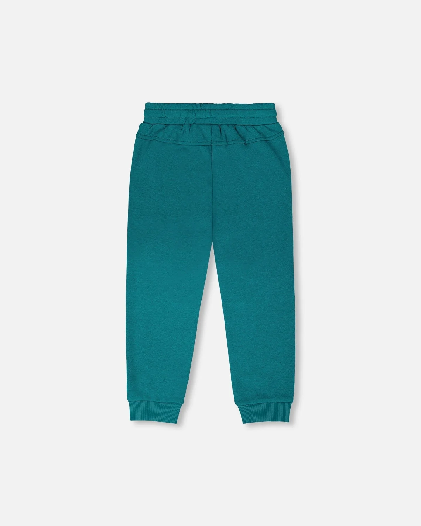 French Terry Sweatpants With Cross Seams Dark Turquoise - Image 3
