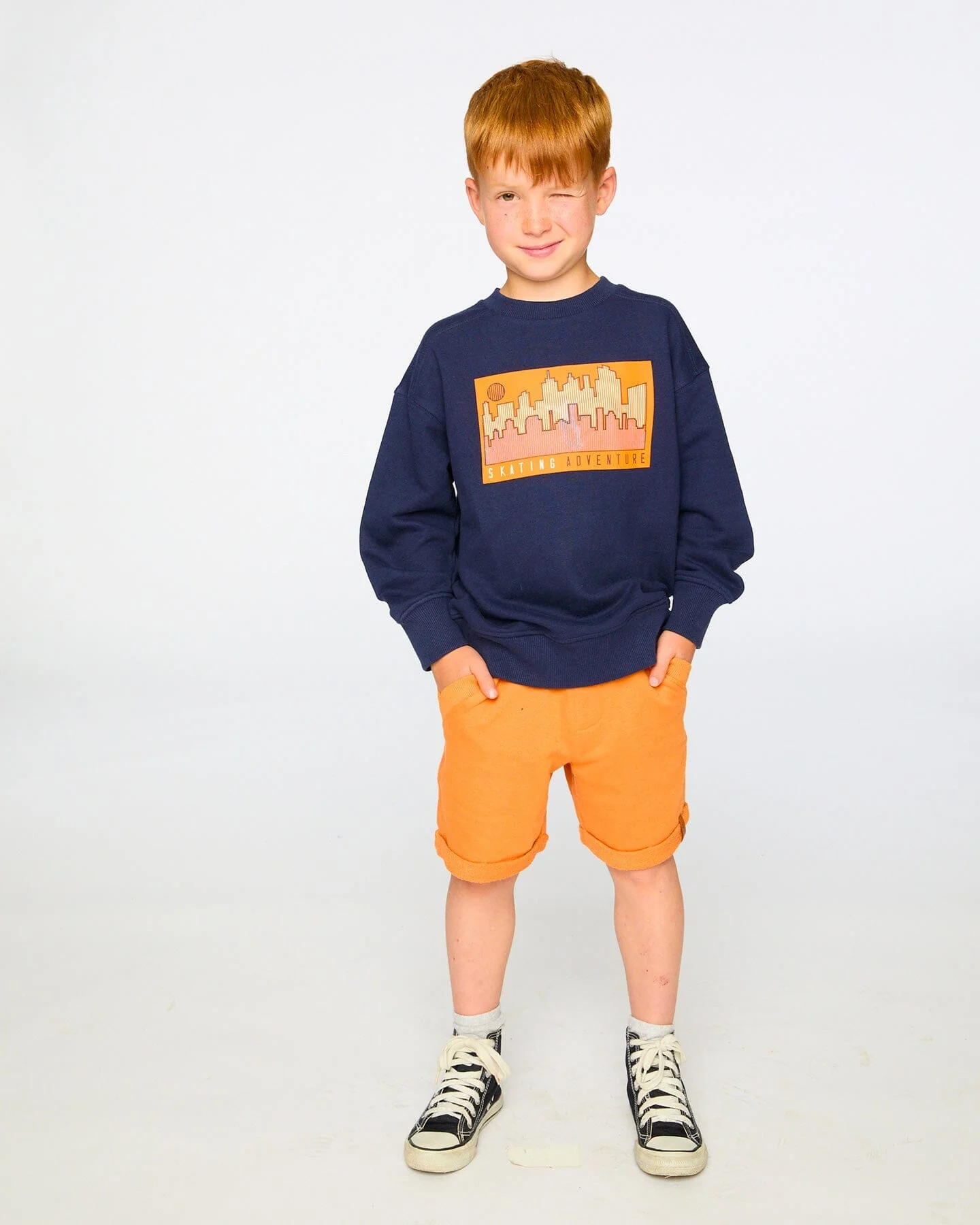 French Terry Sweatshirt Dark Blue - Image 3
