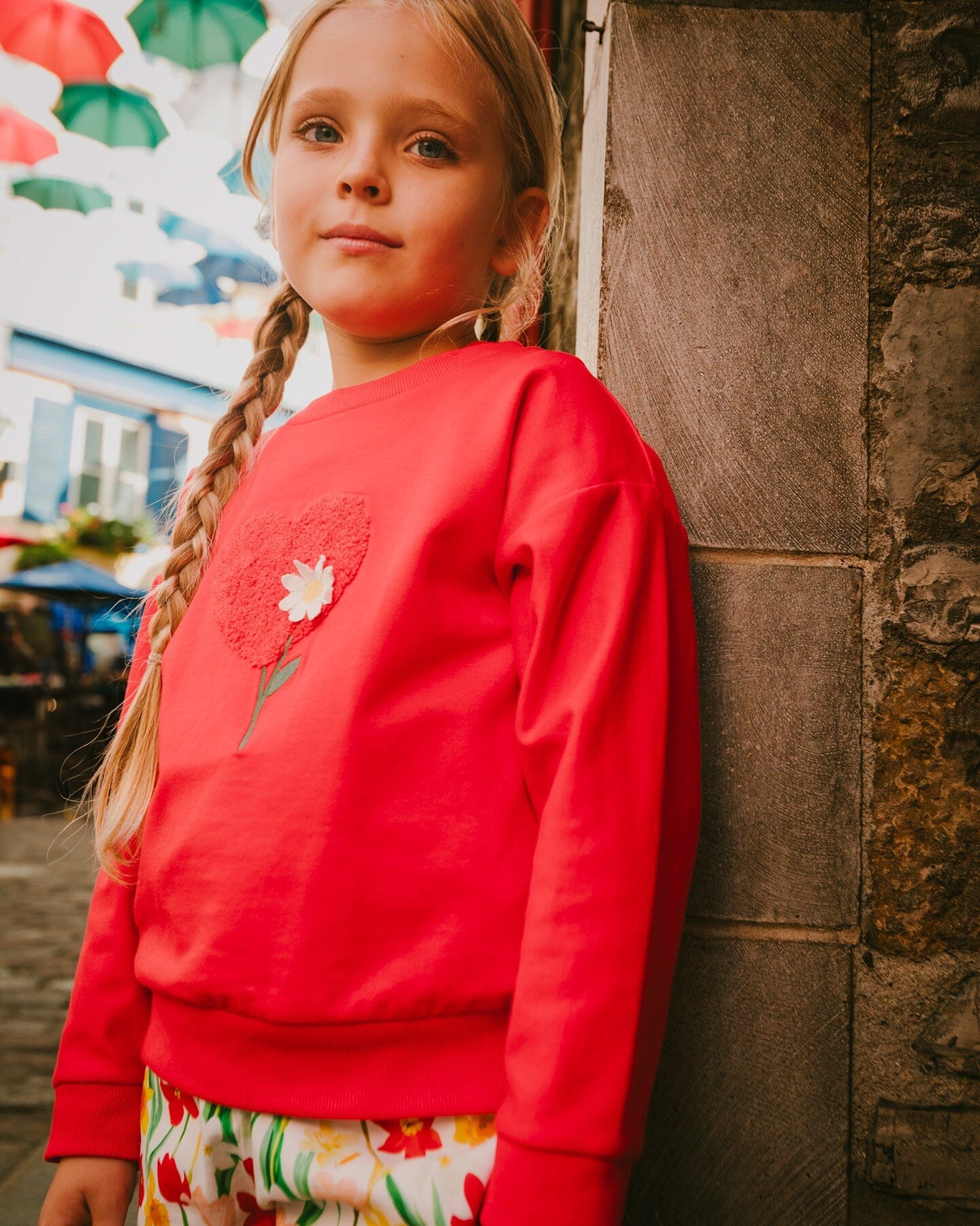 French Terry Sweatshirt Red - Image 2