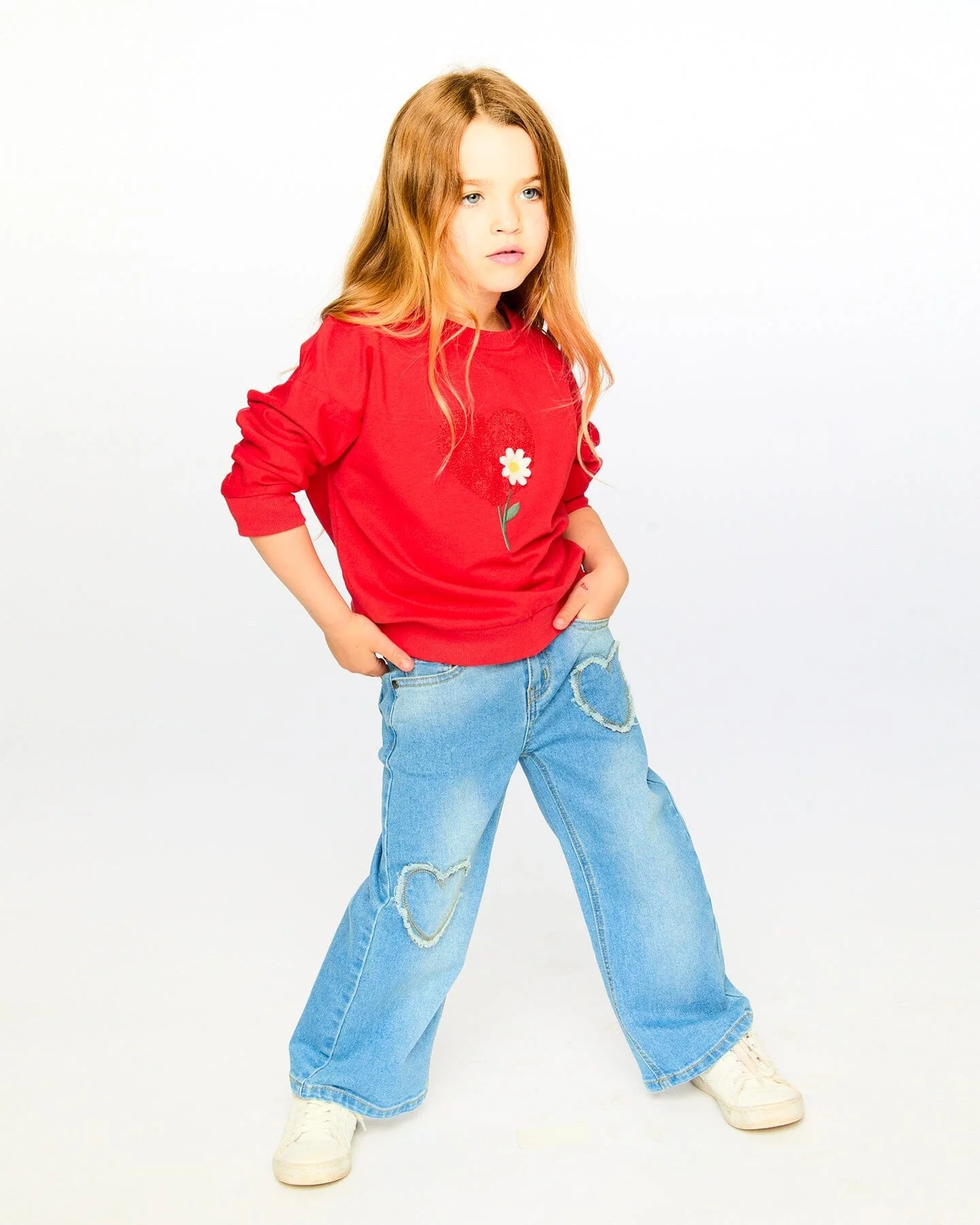 French Terry Sweatshirt Red - Image 3