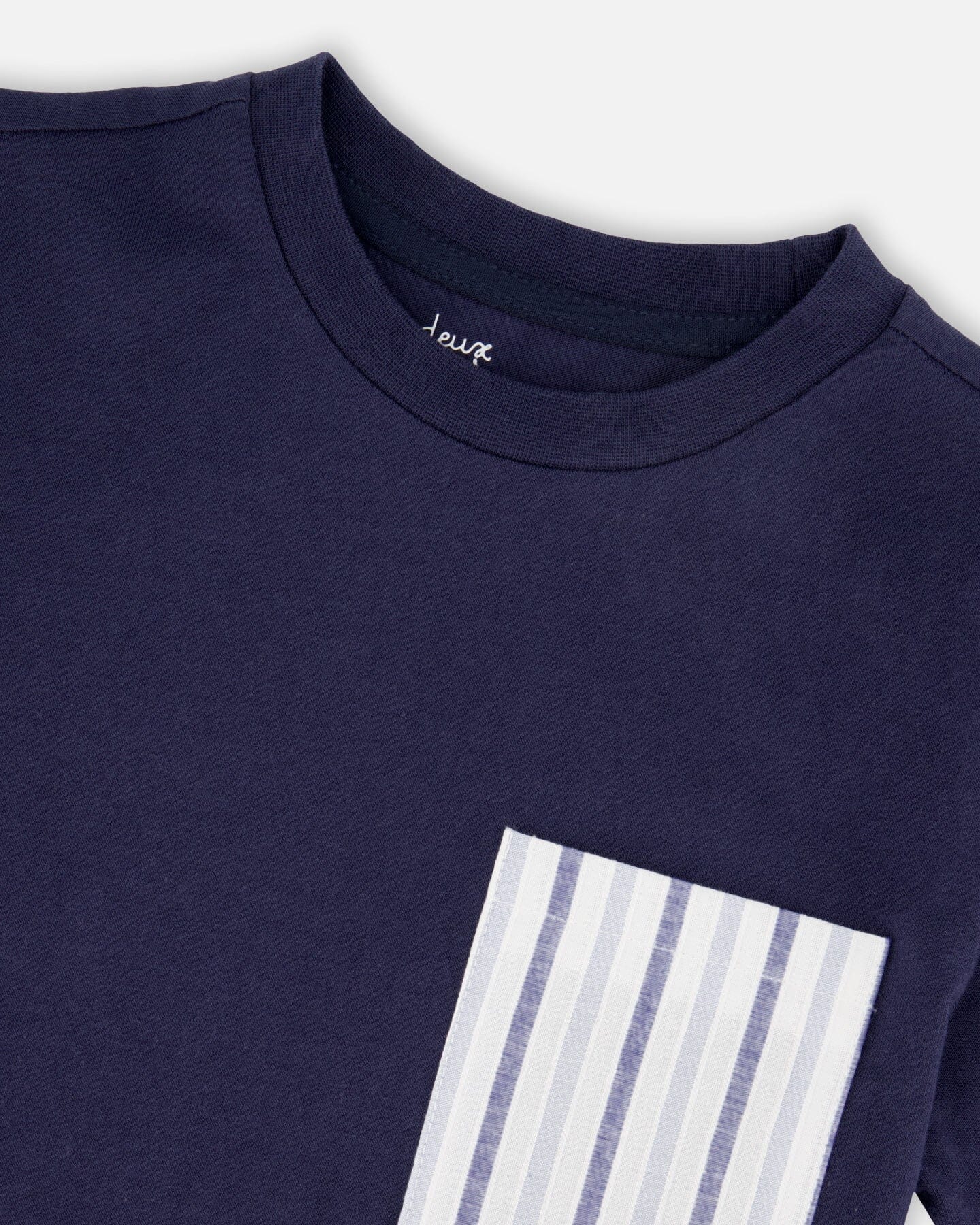 Jersey T-Shirt With Chest Pocket Dark Blue - Image 6