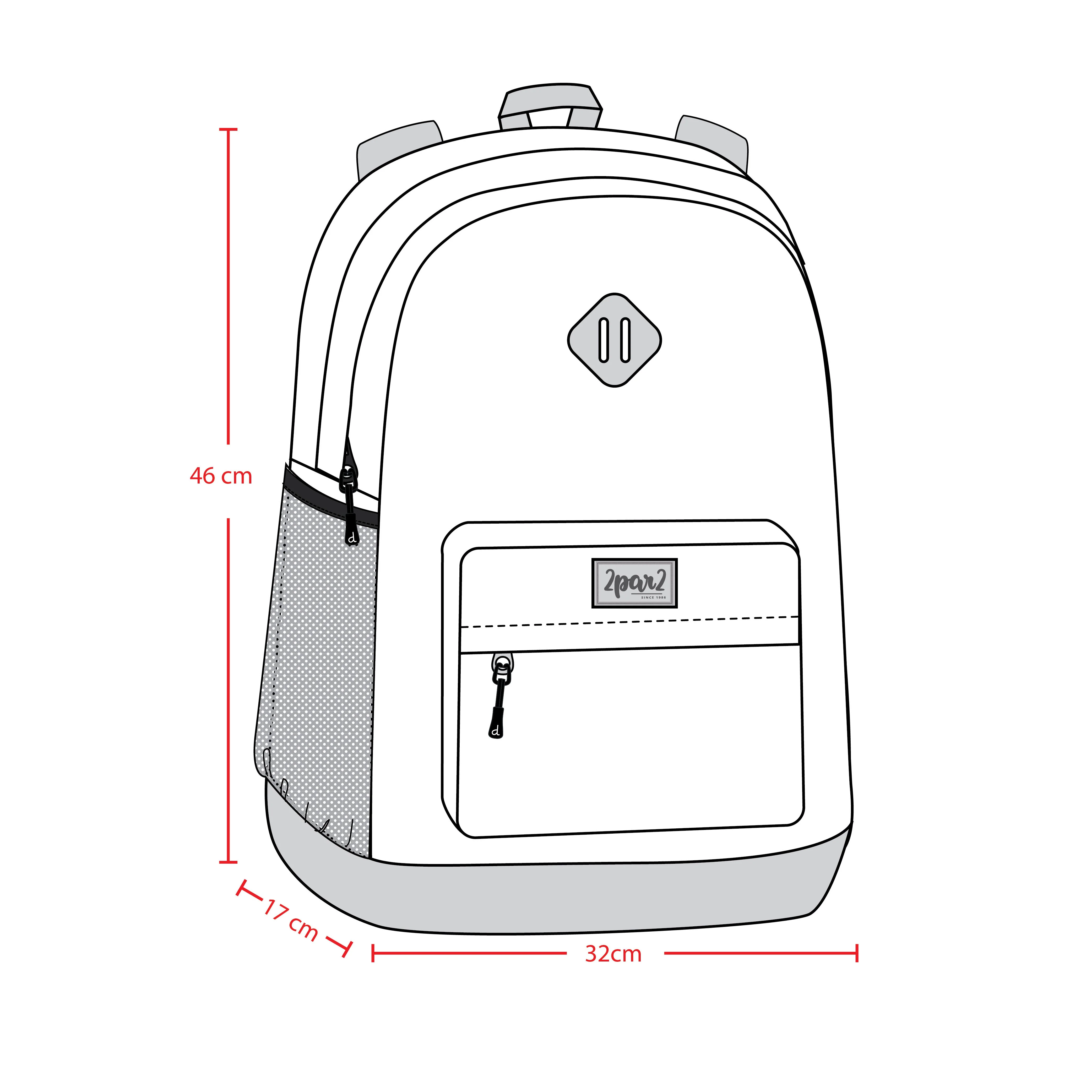 Kids Backpack Navy Unicorn Print - Image 4
