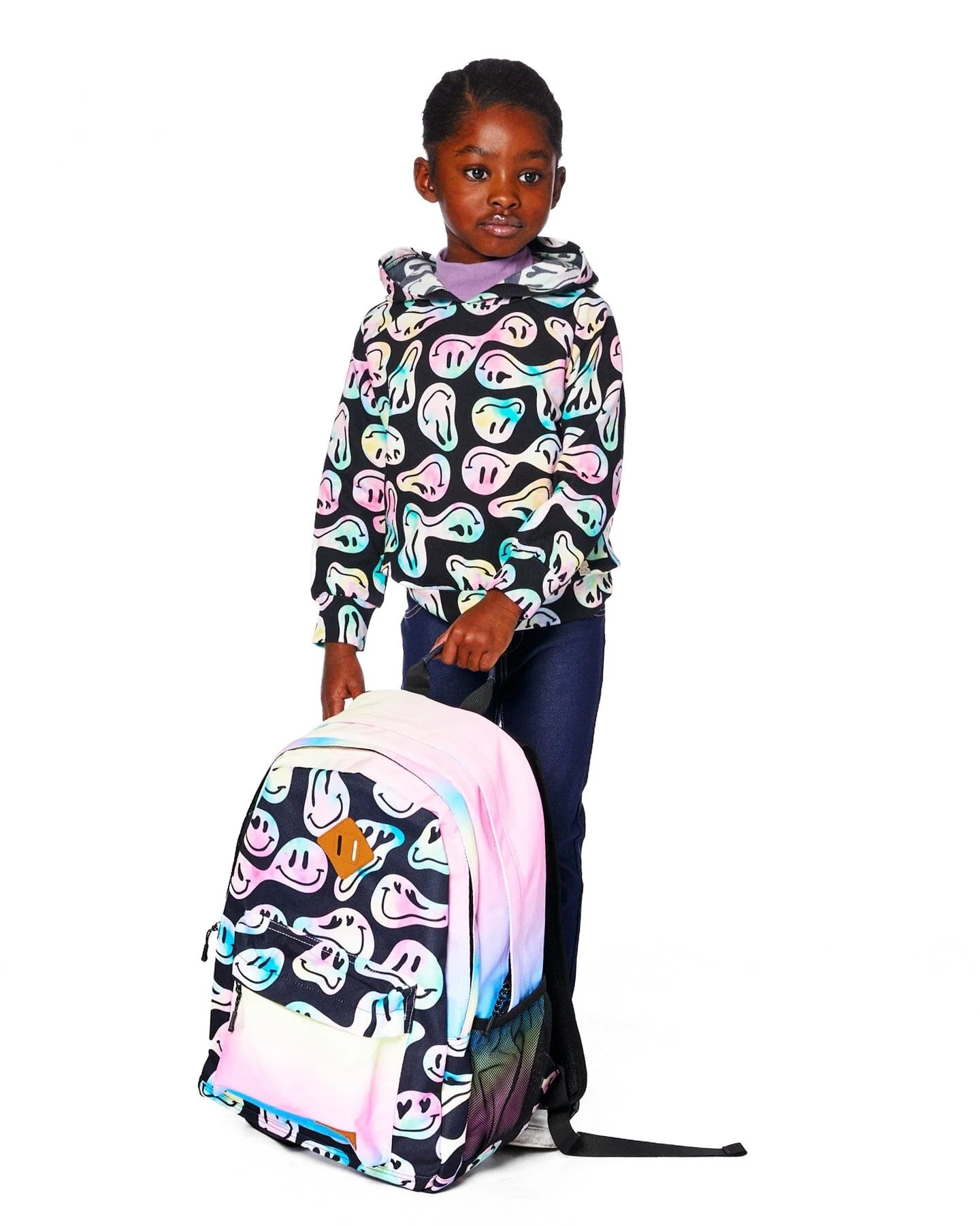 Kids Backpack Smiley Face Girl - Image 2