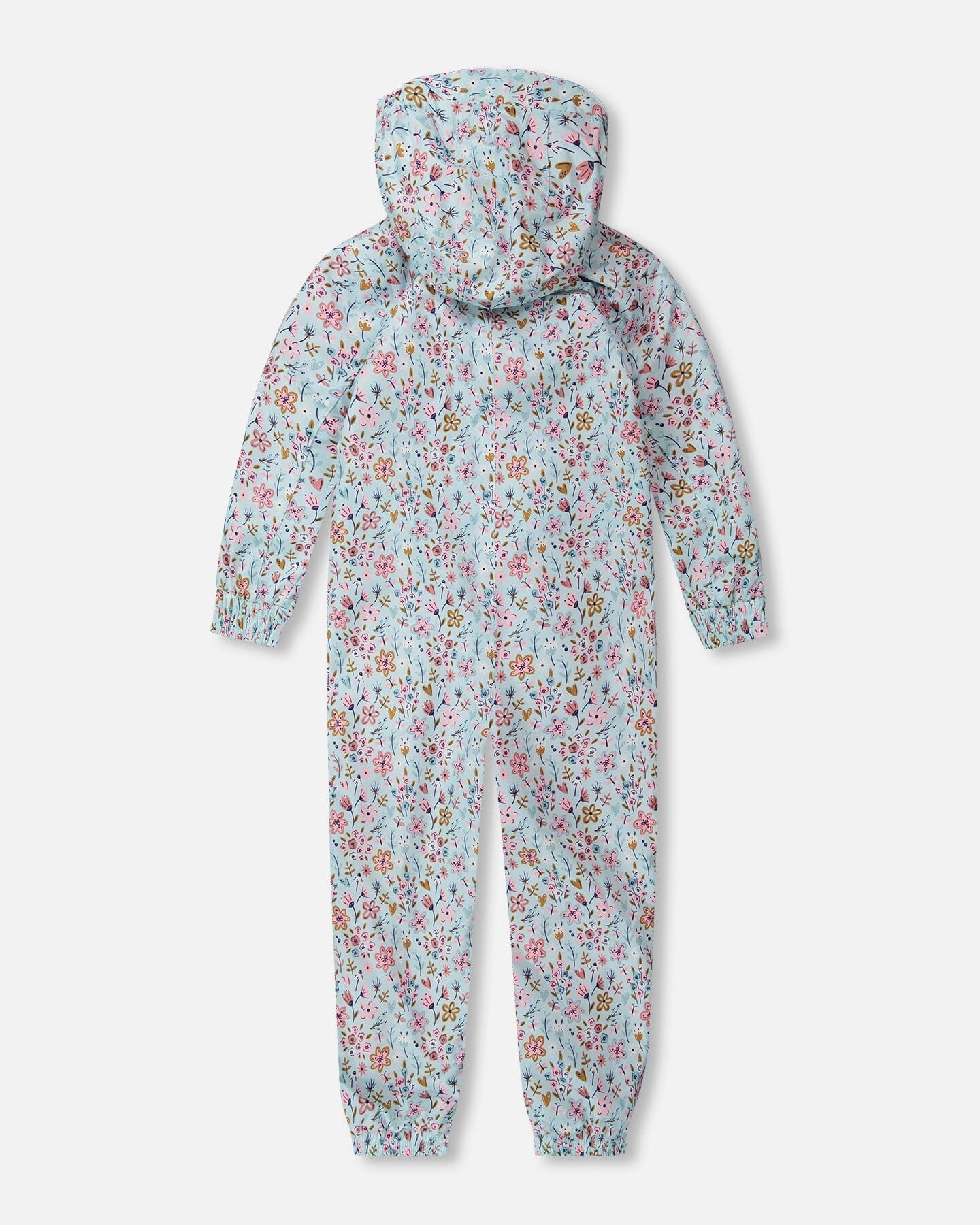 Kids Mid-Season One-Piece Outerwear Blue Mini Flower Print - Image 4