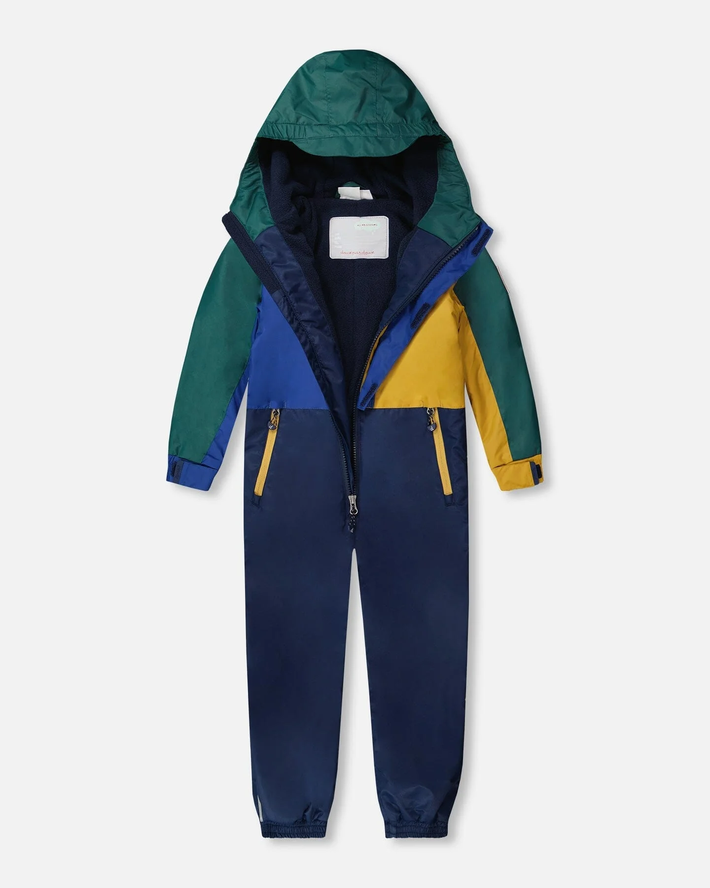 Kids Mid-Season One-Piece Outerwear Navy Colorblock - Image 3