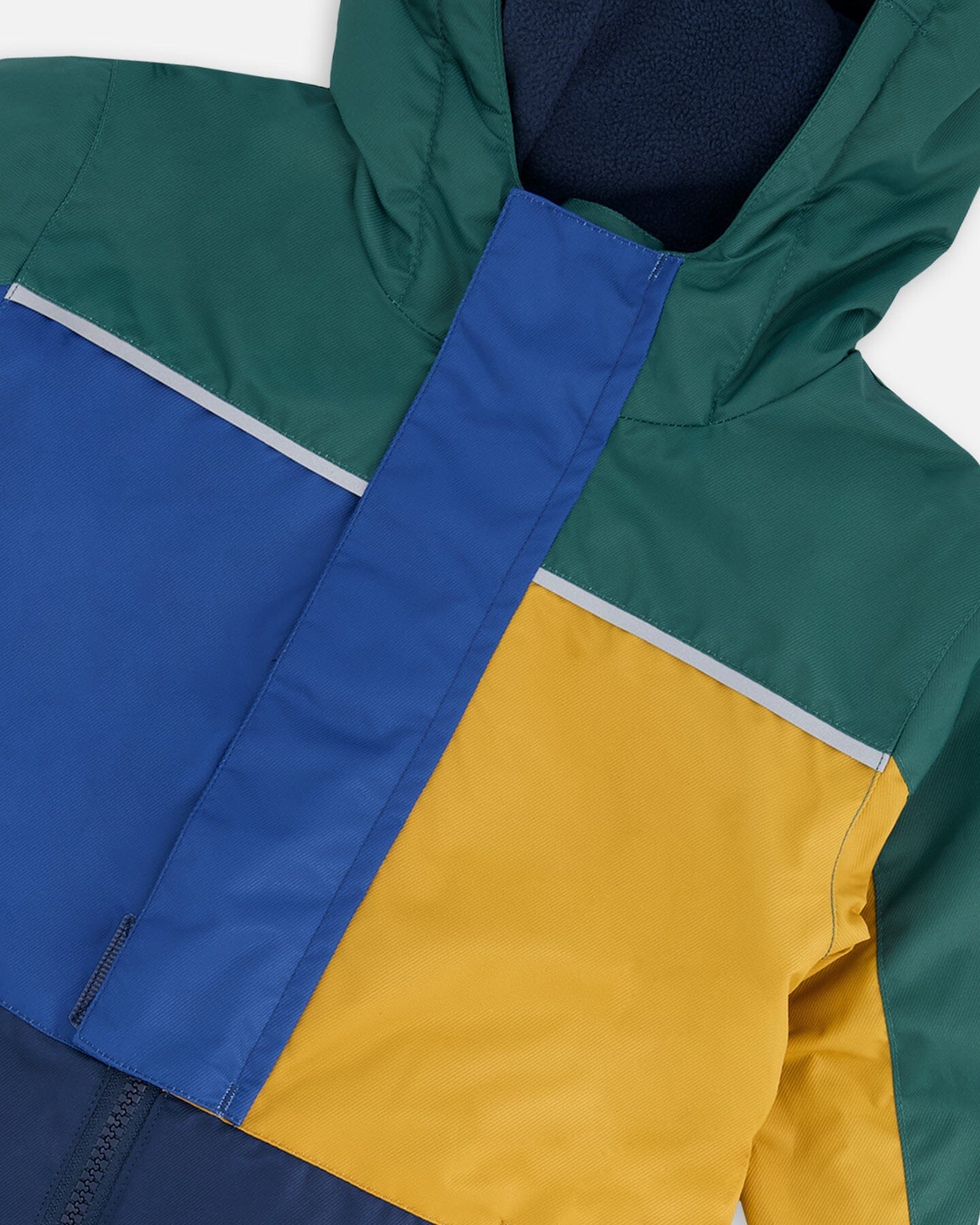 Kids Mid-Season One-Piece Outerwear Navy Colorblock - Image 5