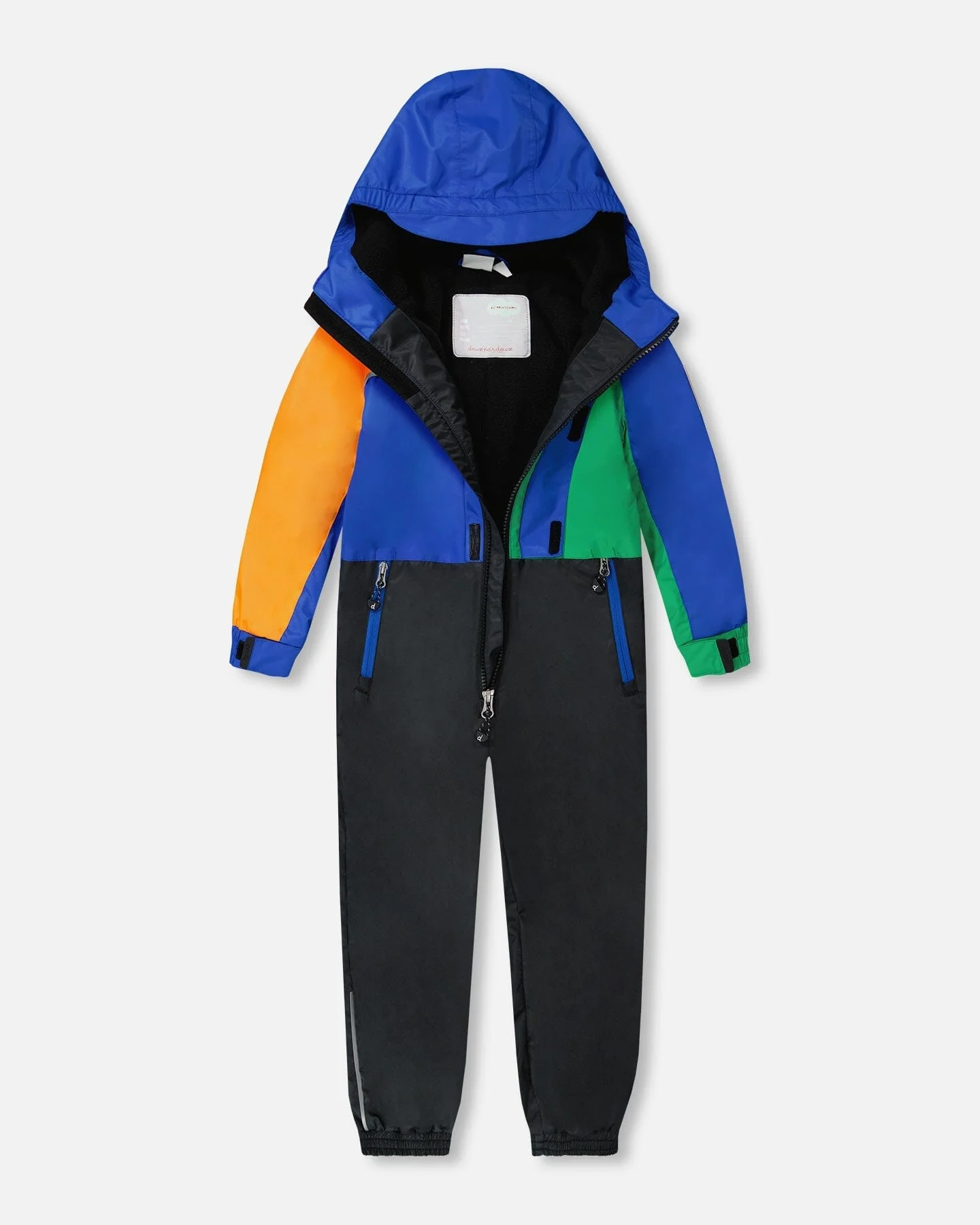 Kids Mid-Season One-Piece Outerwear Royal Blue Colorblock - Image 3