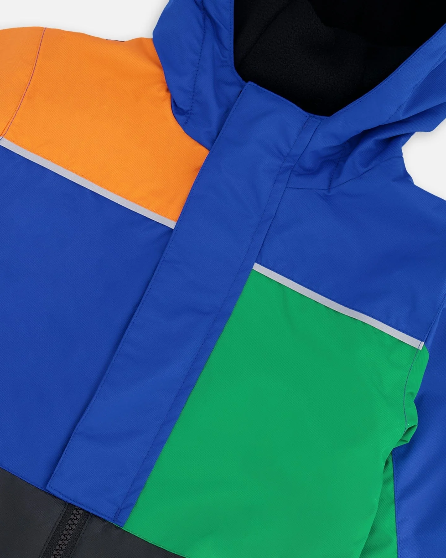 Kids Mid-Season One-Piece Outerwear Royal Blue Colorblock - Image 5