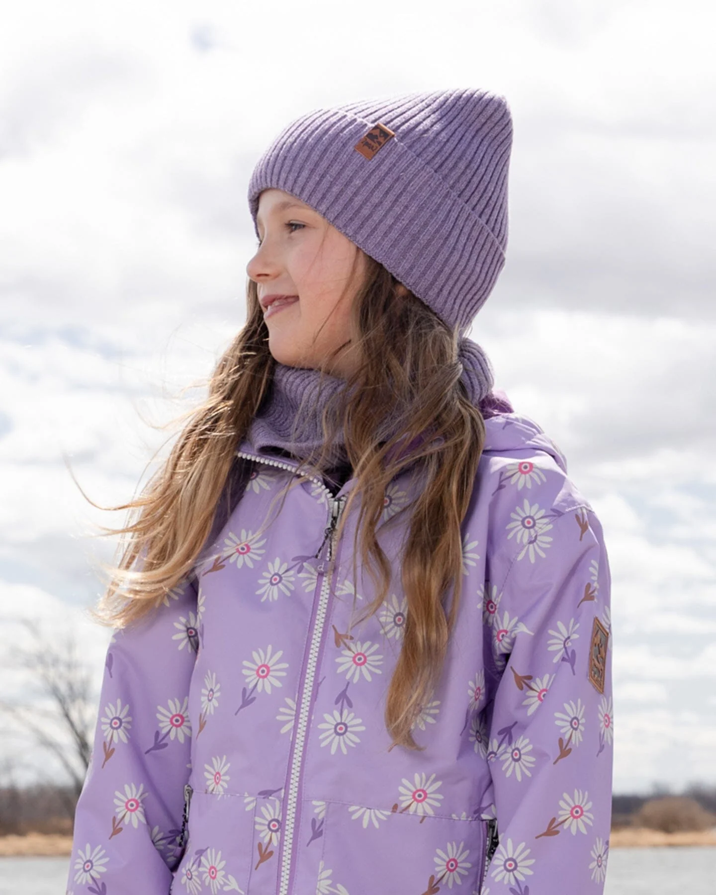 Knit Hat Lavender - Image 2
