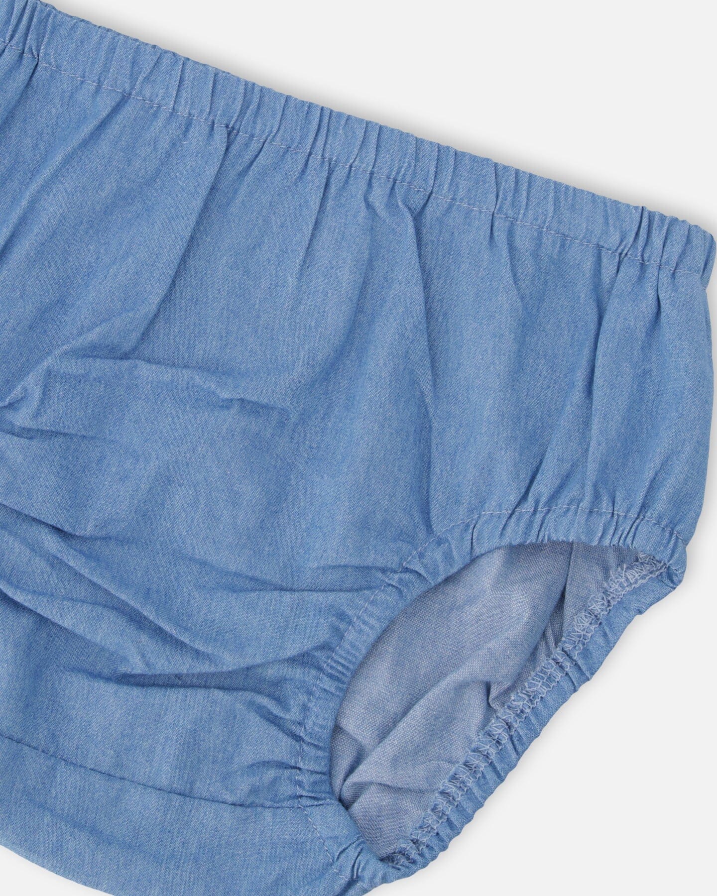 Light Blue Chambray Dress And Bloomer Set Light Blue - Image 6
