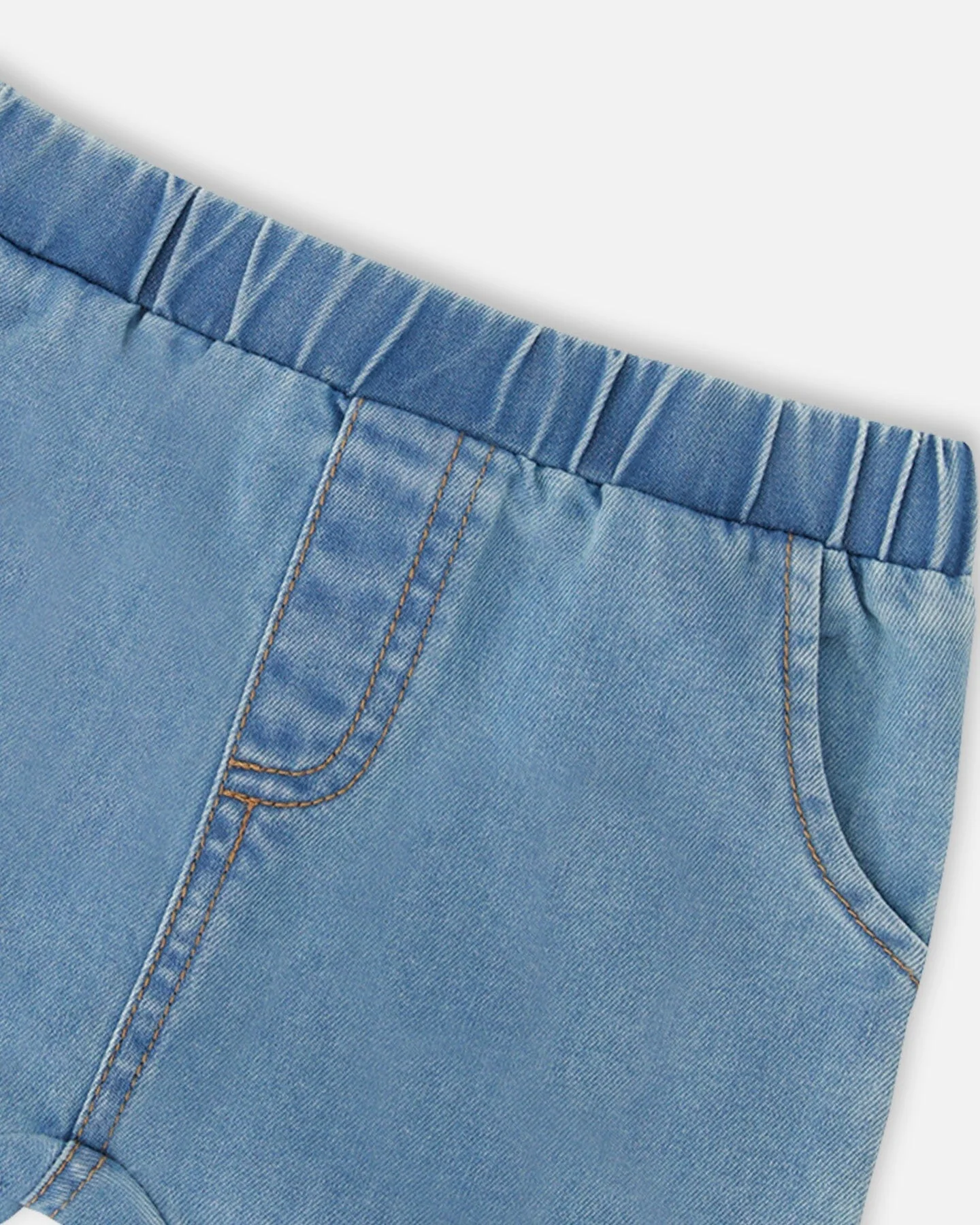 Light Blue Chambray Top And Short Set - Image 5