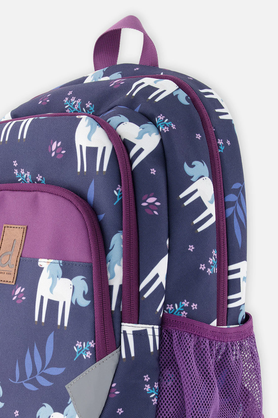 Little Kids Backpack Blue Unicorn Print - Image 4